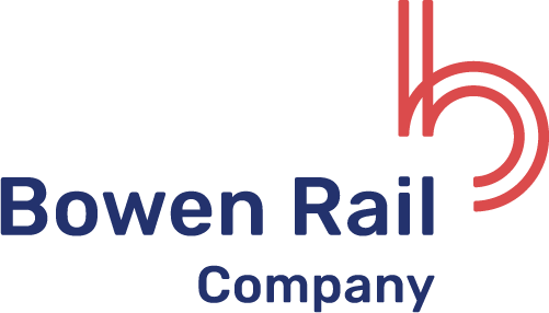 Bowen Rail Company logo with stylized red and black design.