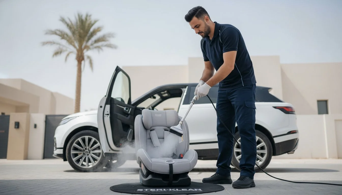 Professional Child Vomit Car Seat Cleaning in Ajman: Emergency Restoration Guide