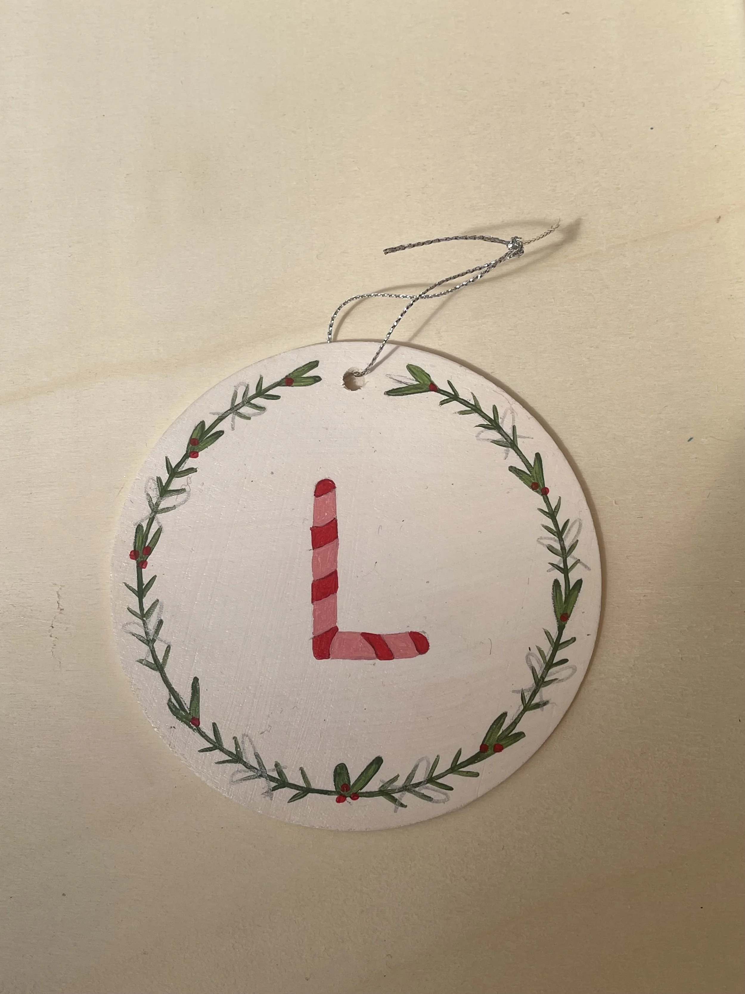 Letter L - Christmas Ornament