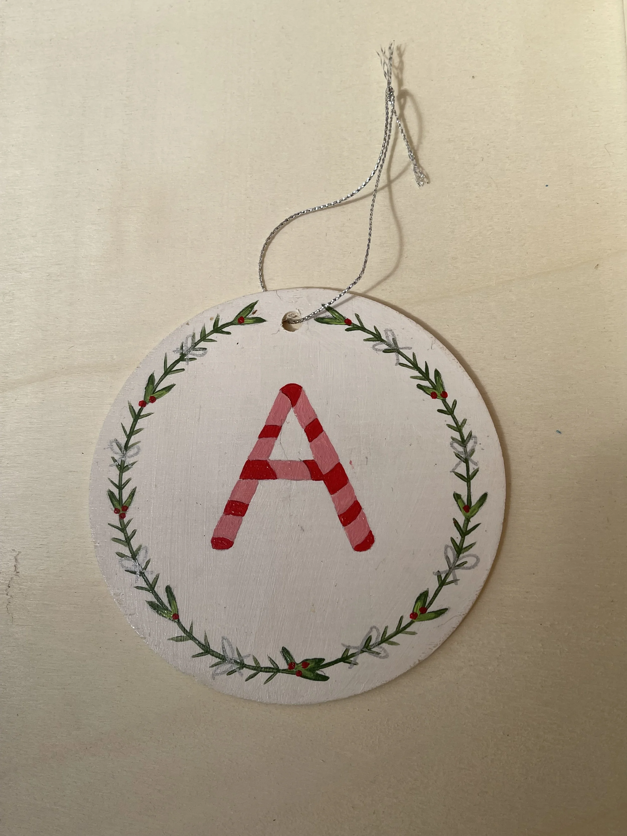 Letter A - Christmas Ornament