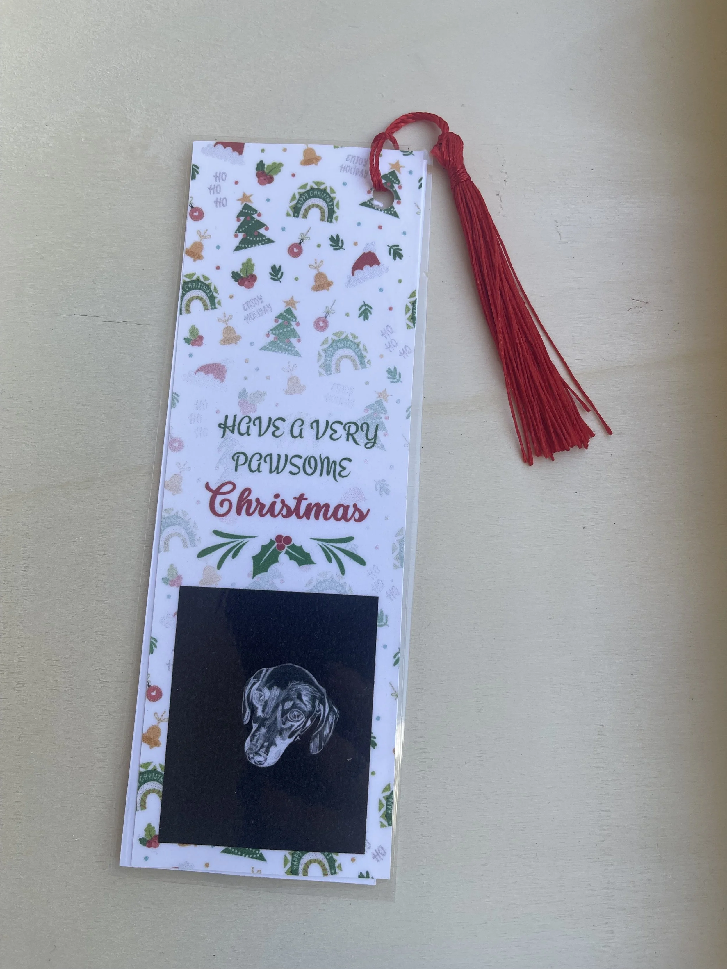 Dog Series - Dachshund - Bookmark (Red Tassel)