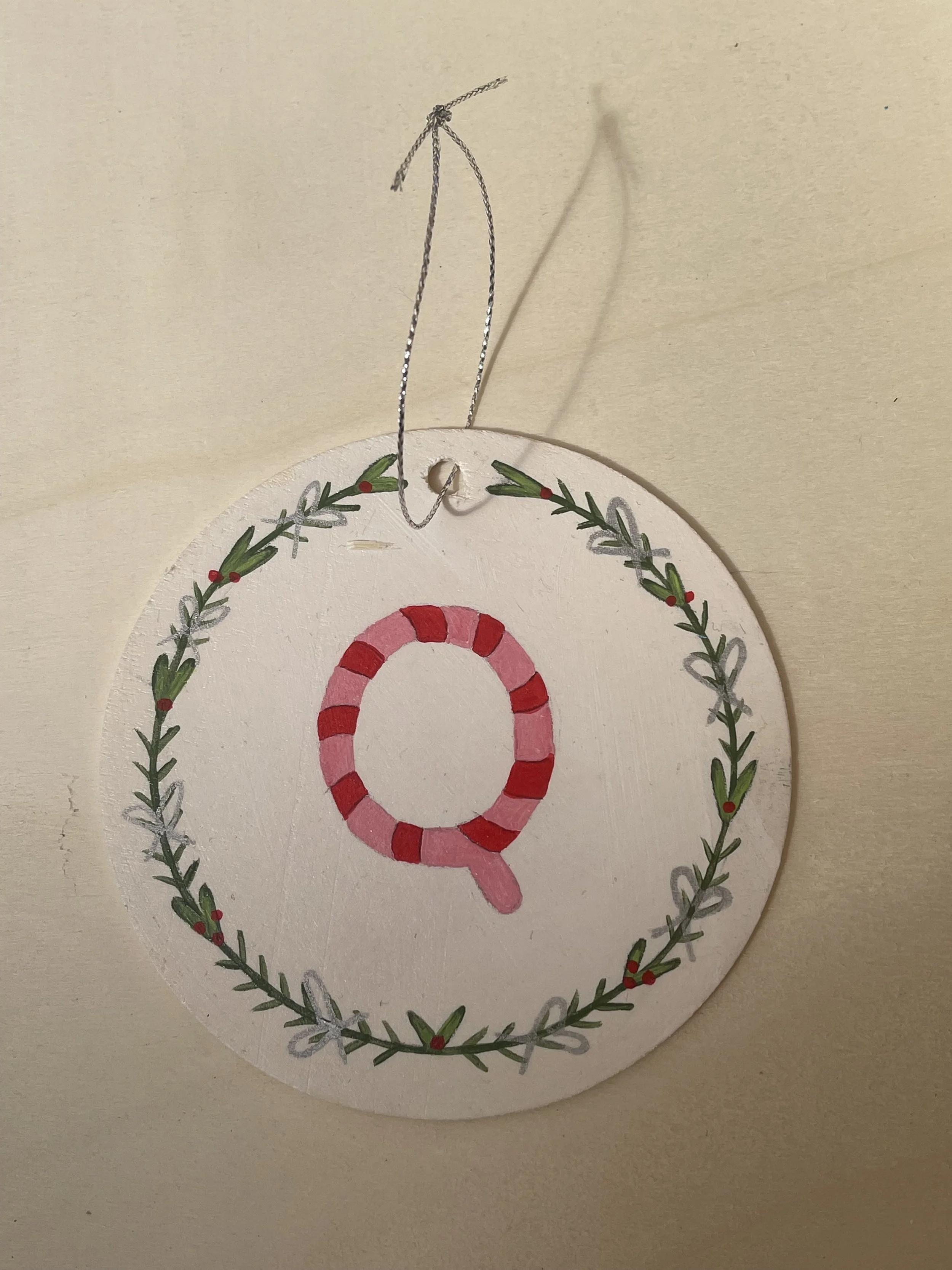 Letter Q - Christmas Ornament
