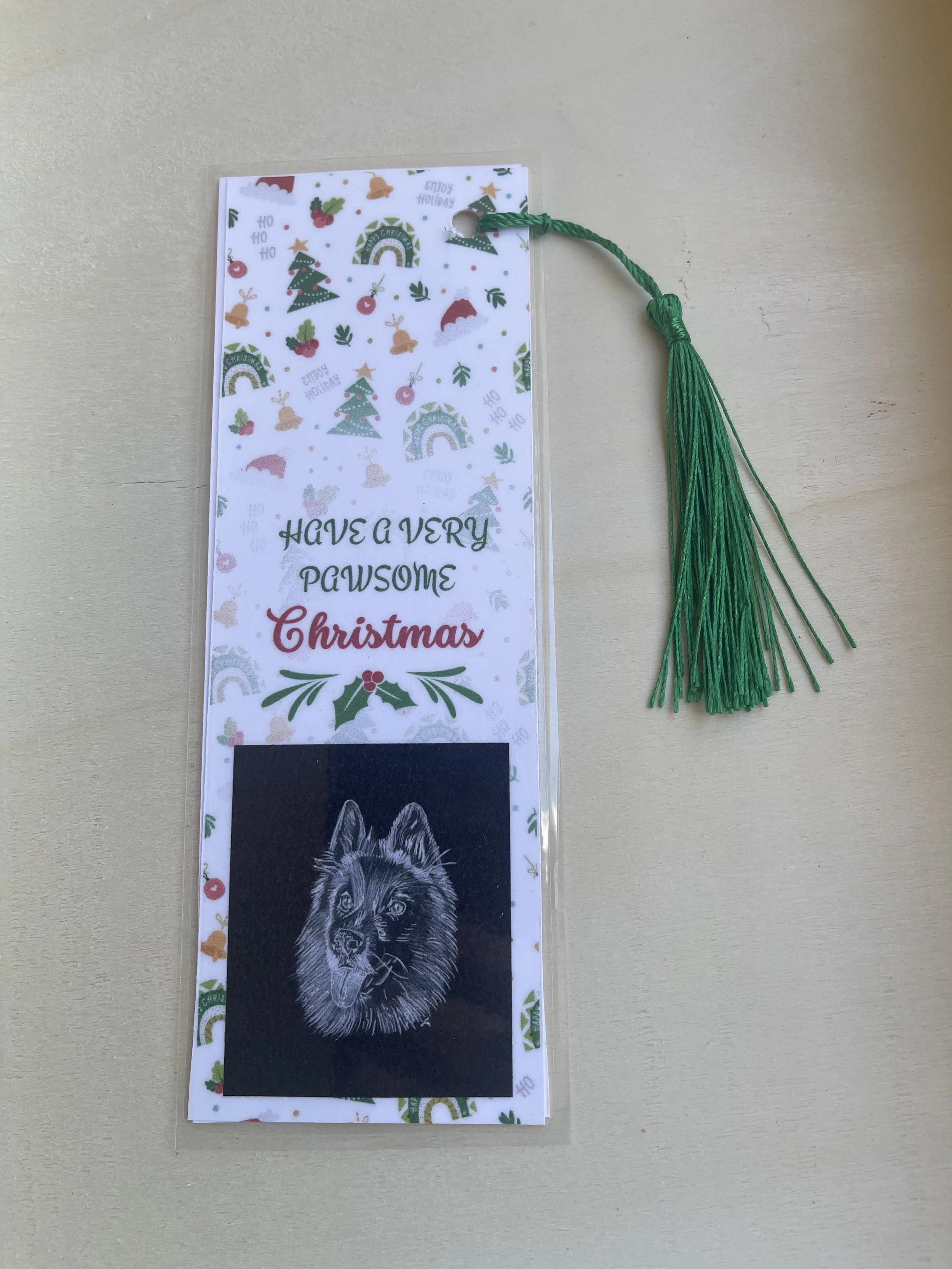Dog Series - German Shepherd - Bookmark (Green Tassel)