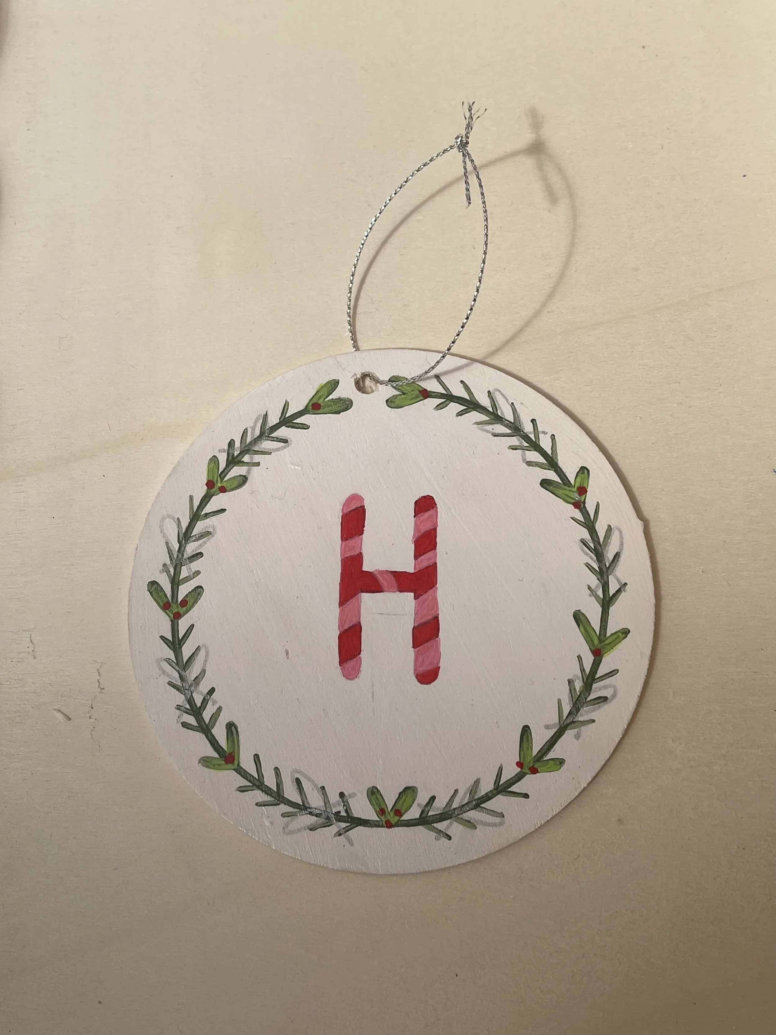 Letter H - Christmas Ornament