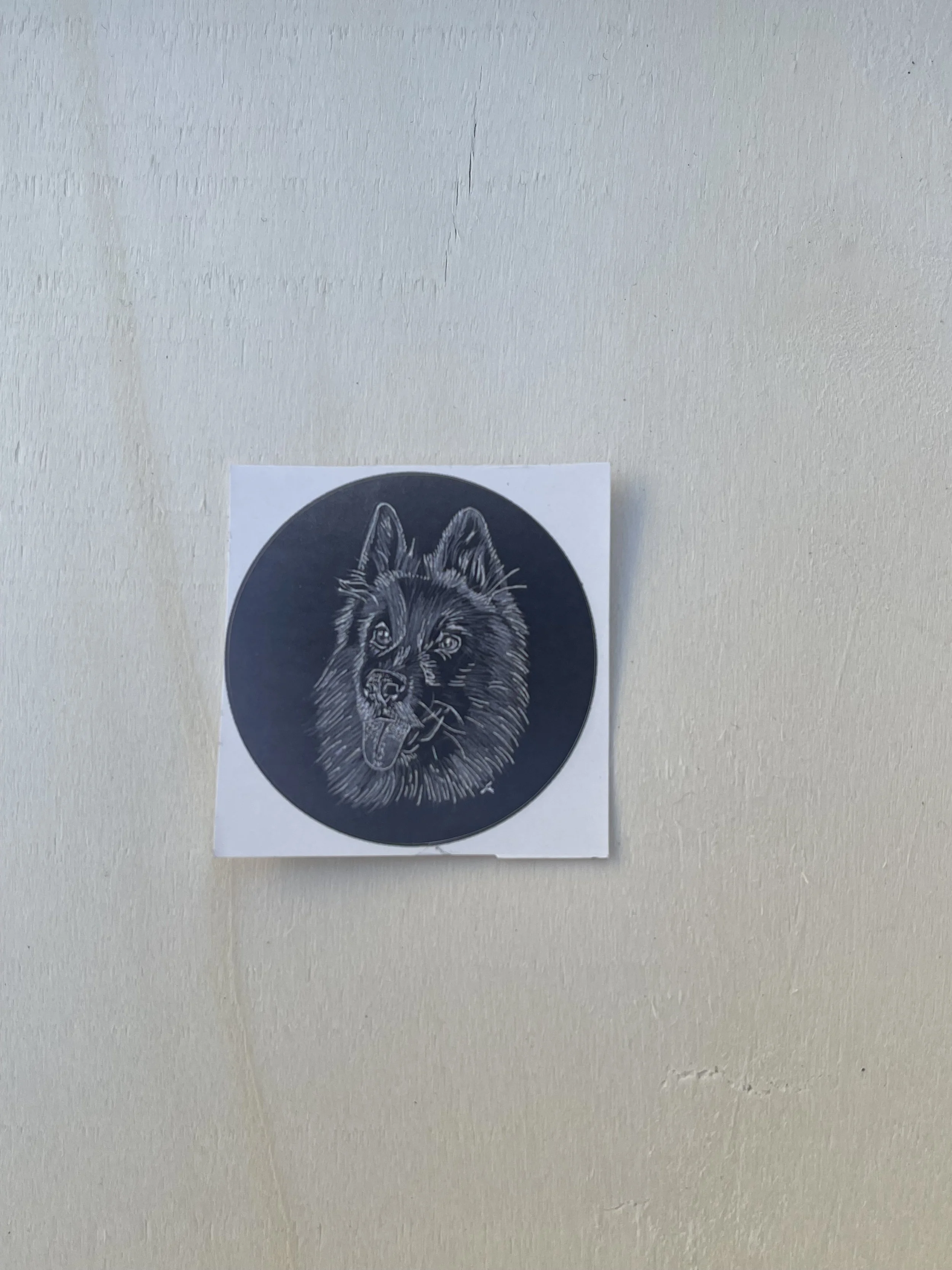 Circular Sticker -  German Shepherd