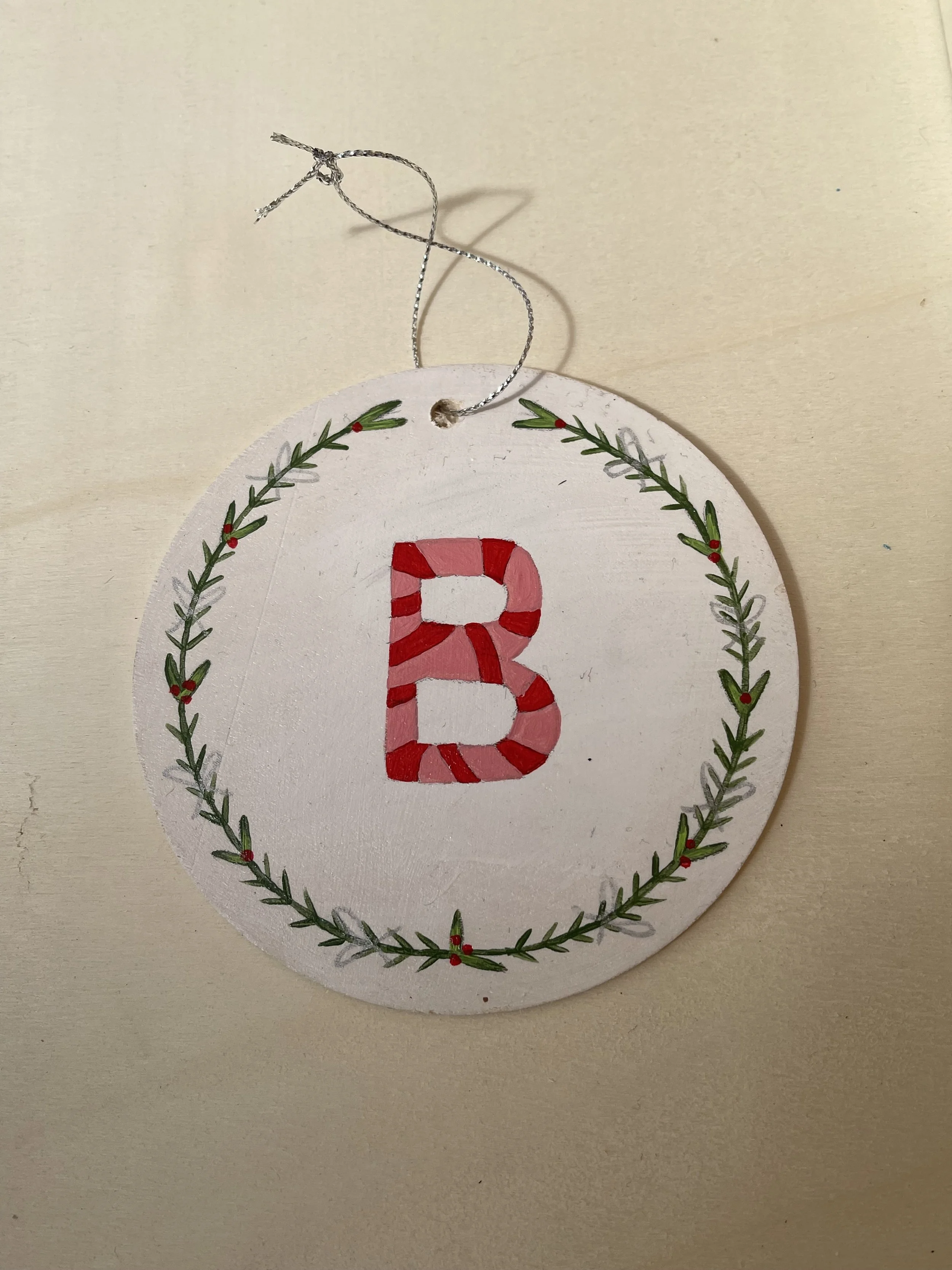 Letter B - Christmas Ornament