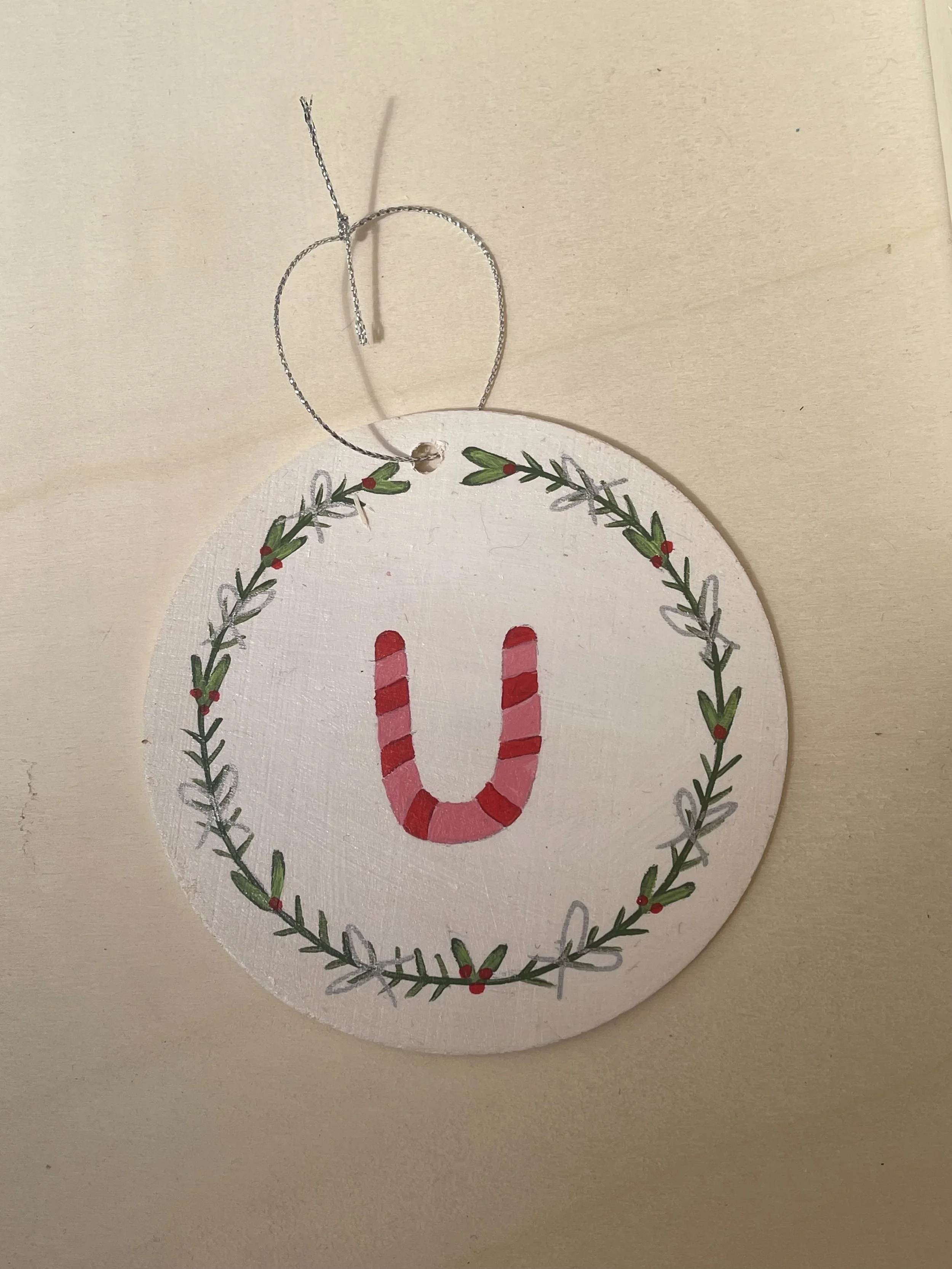 Letter U - Christmas Ornament