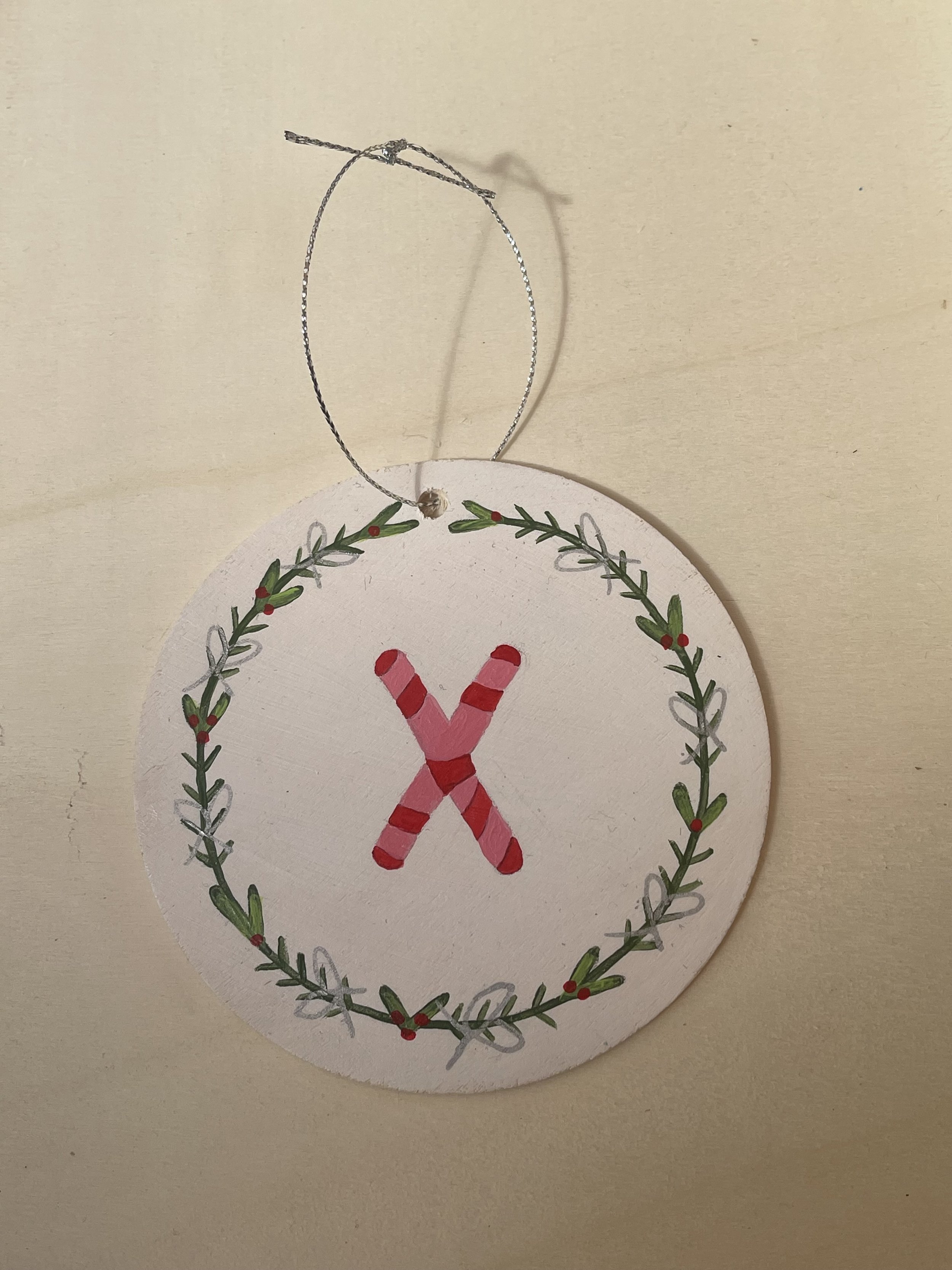 Letter X - Christmas Ornament