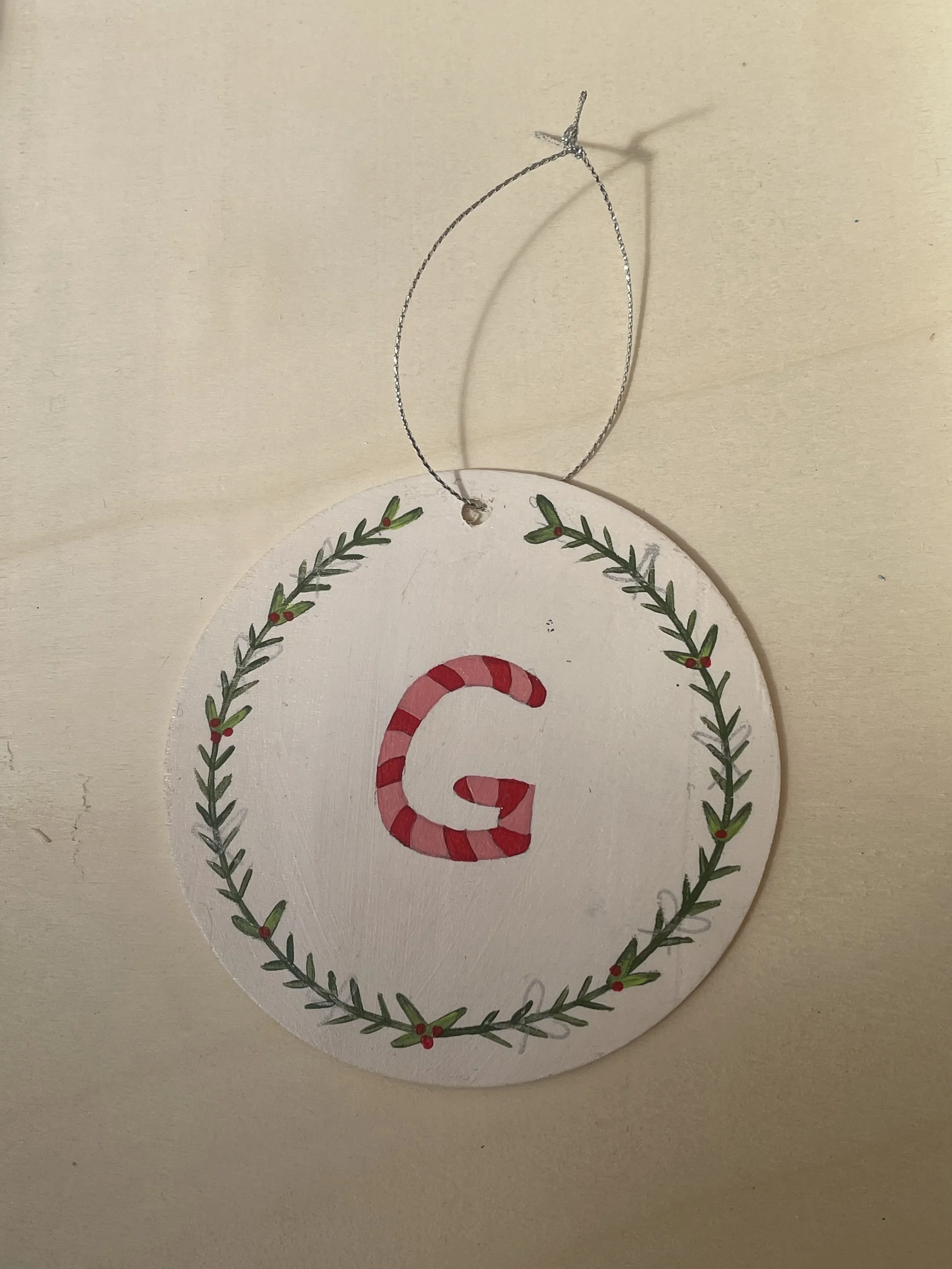 Letter G - Christmas Ornament