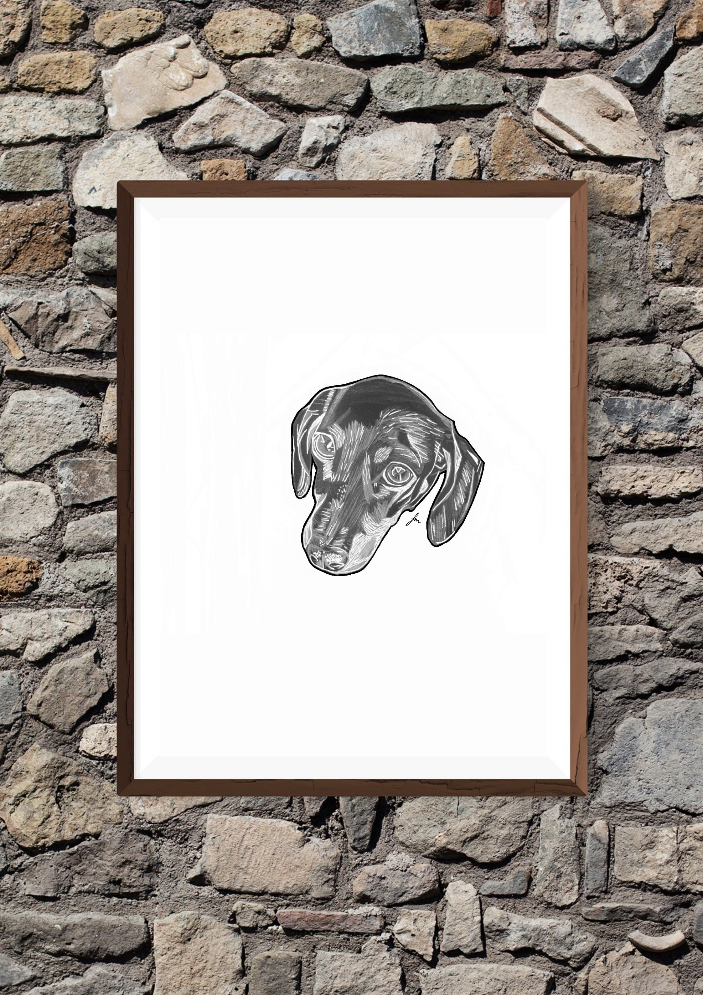Yellow Abstract Stone Wall Mockup Framed Artn.jpeg