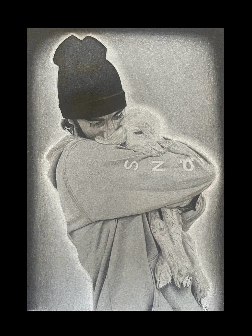 A beautiful commission piece done for a friend of her beloved Penelope and partner.