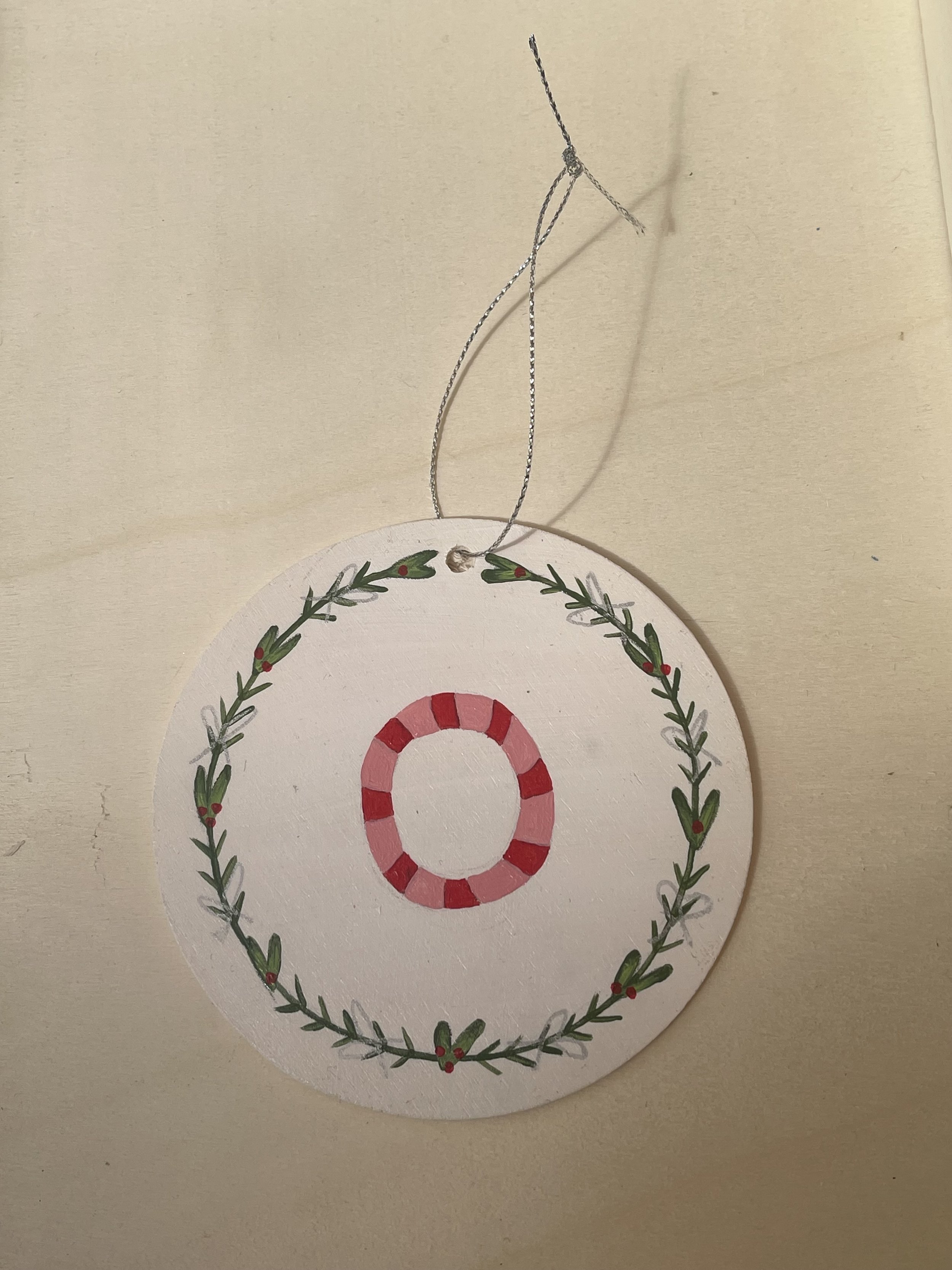 Letter O - Christmas Ornament