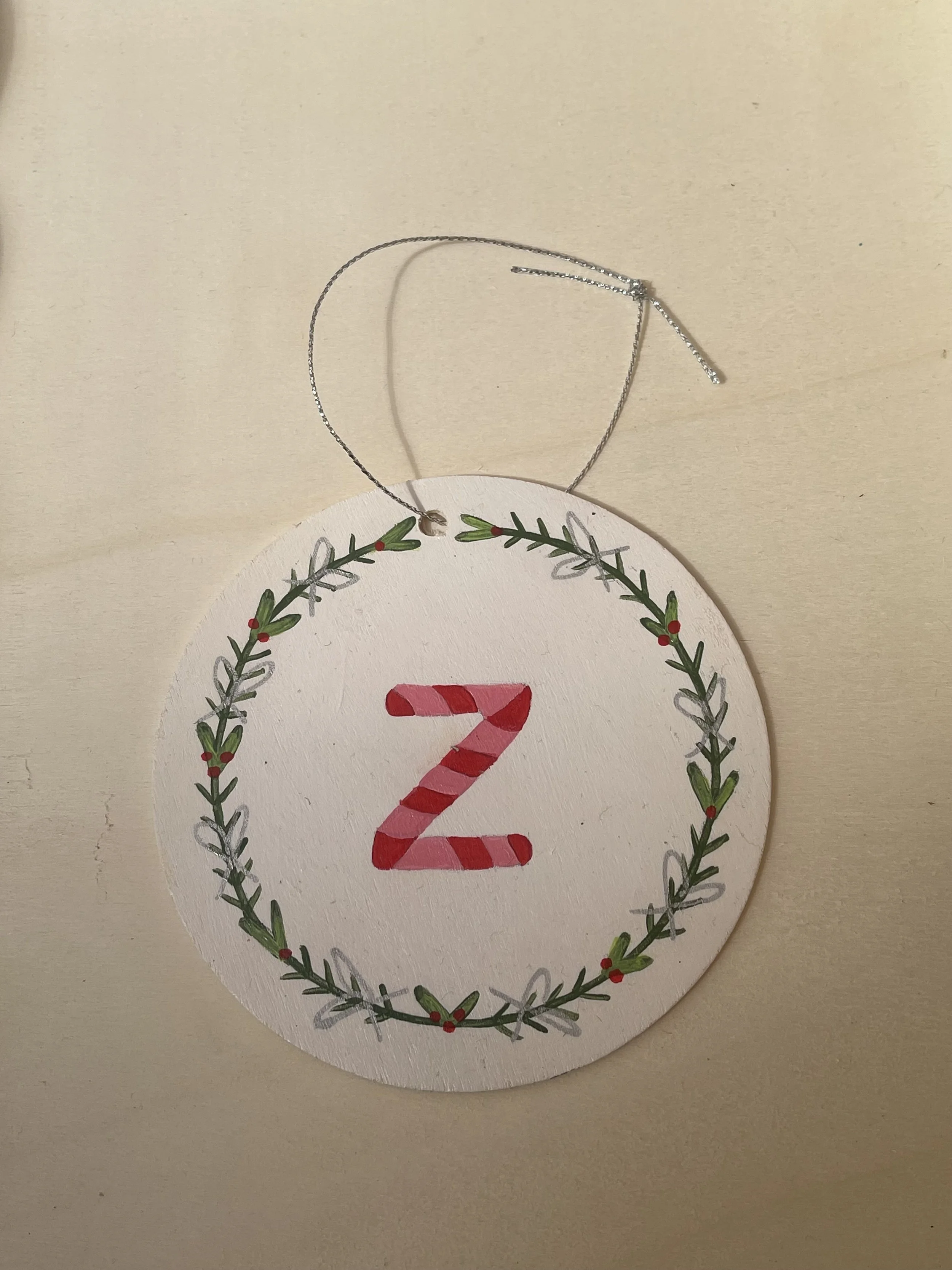Letter Z - Christmas Ornament