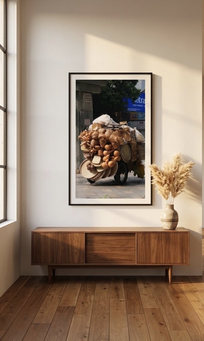 Saigon Basket Vendor — Vietnamese Portrait Fine Art Print | Limited Edition