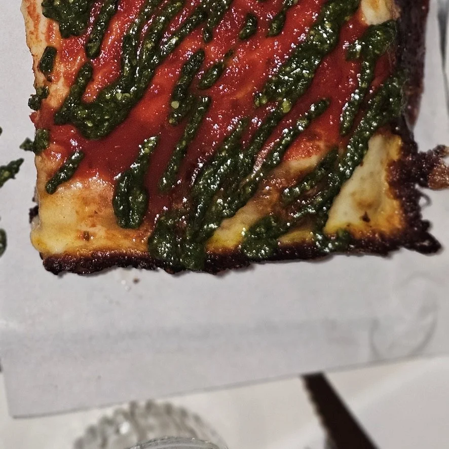 Paris, 2025 — Red Sauce · Pizza Close-Up (Home Edition, 20x20 Dibond)