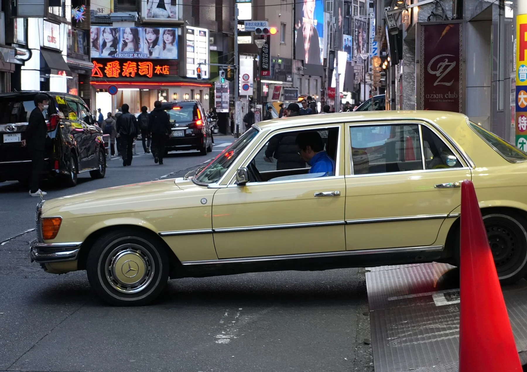 Tokyo Vintage Ride — Mercedes Shinjuku Fine Art Print | Limited Edition 30
