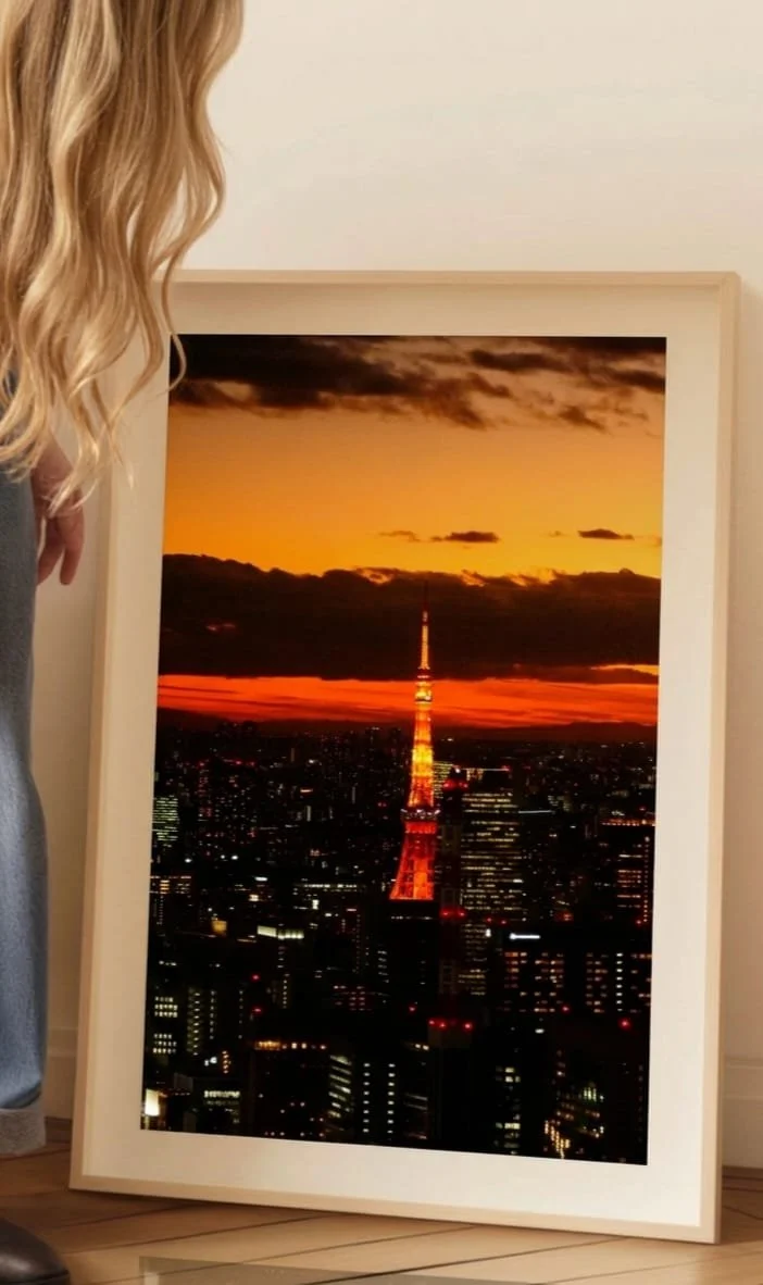 Tokyo Tower On Fire — Japanese Sunset Fine Art Print | Limited Edition 30