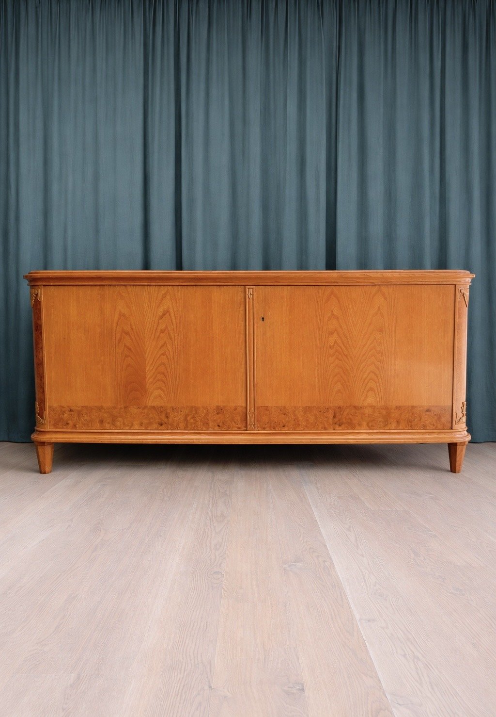 Swedish Elm & Birch Burlwood Sideboard — circa 1950s