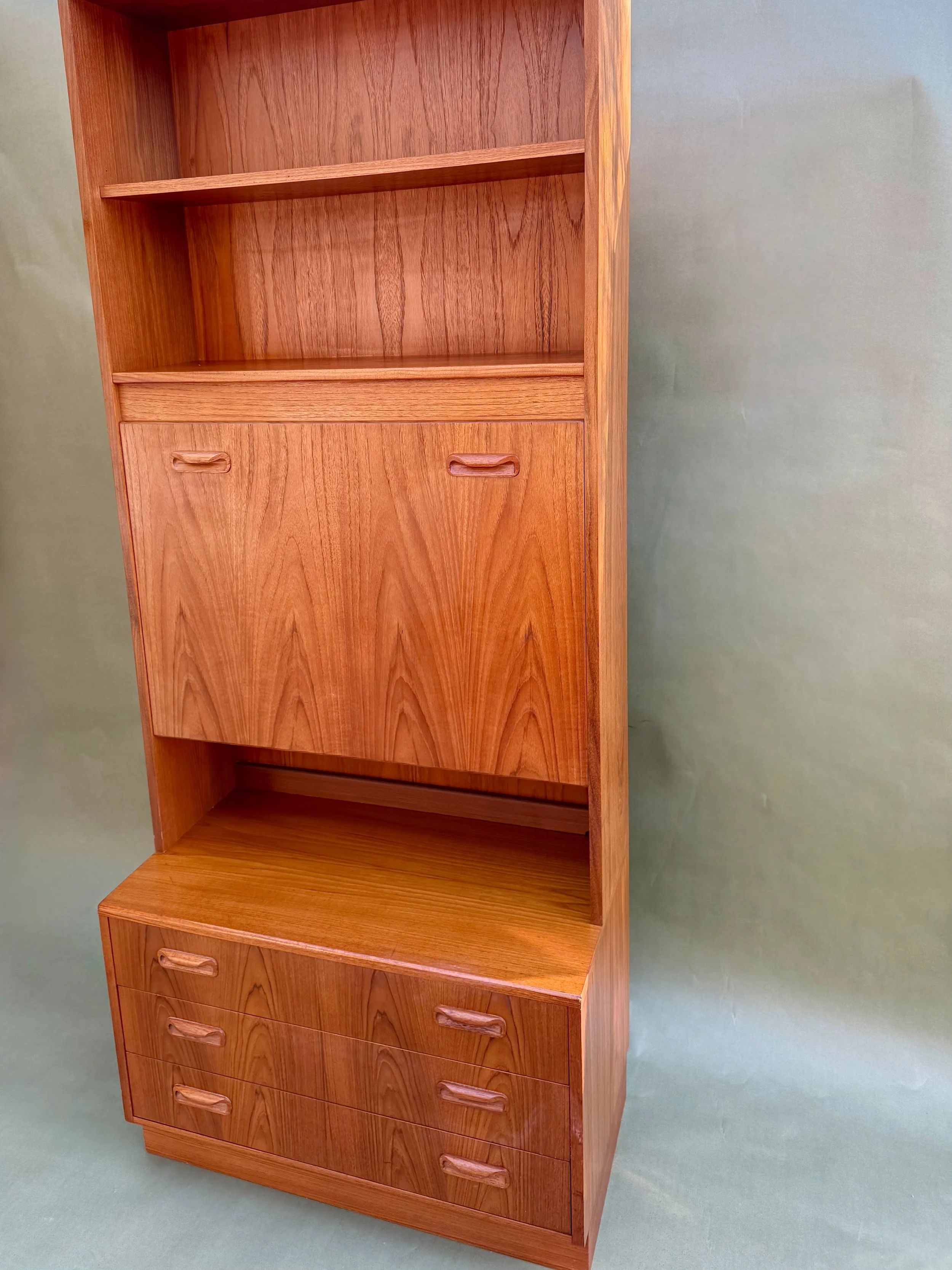 G-Plan Fresco Tall Bookcase / Wall Unit — Solid Teak, circa 1960