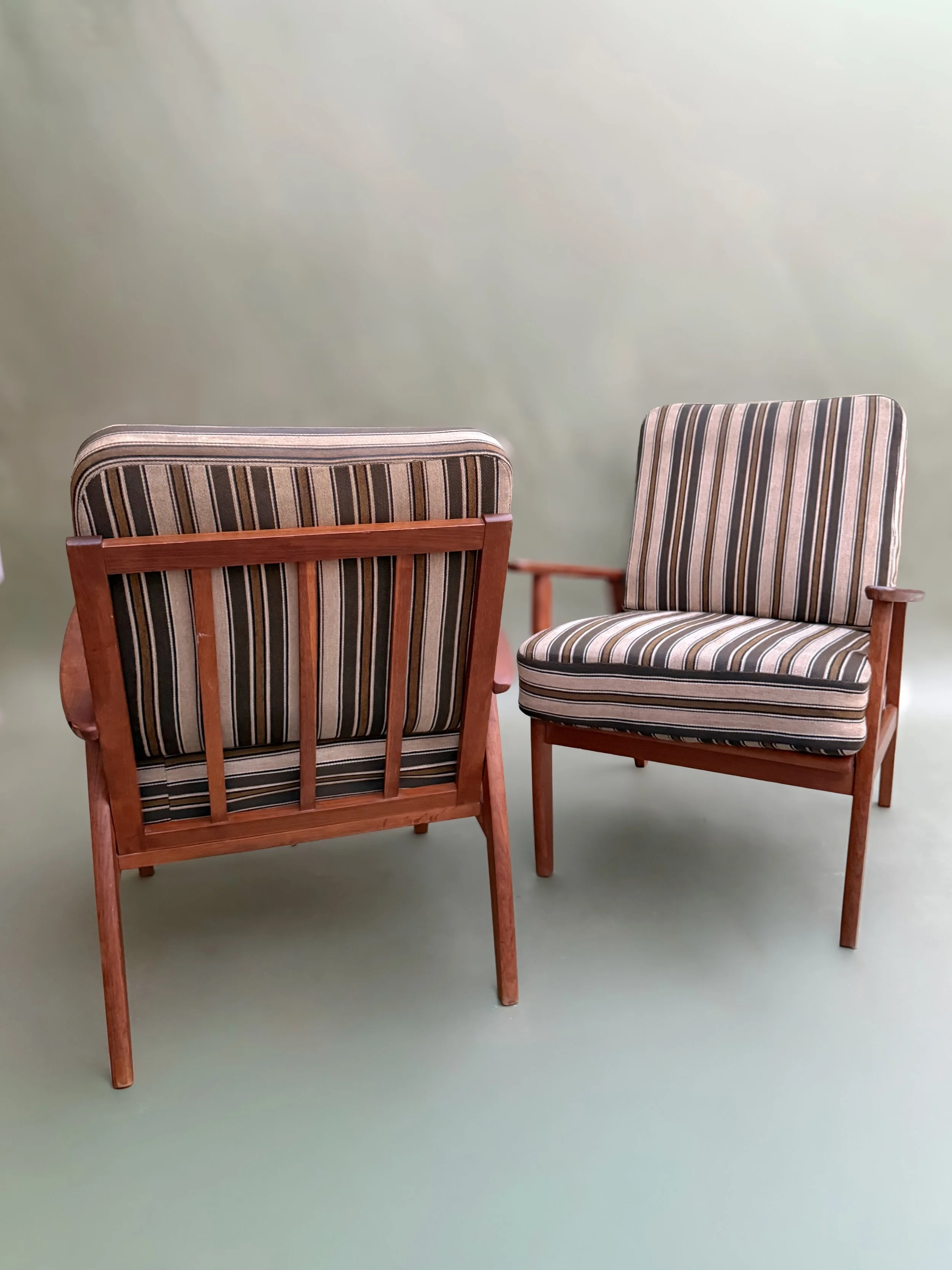 Pair of Vintage Danish Teak Armchairs — circa 1960s