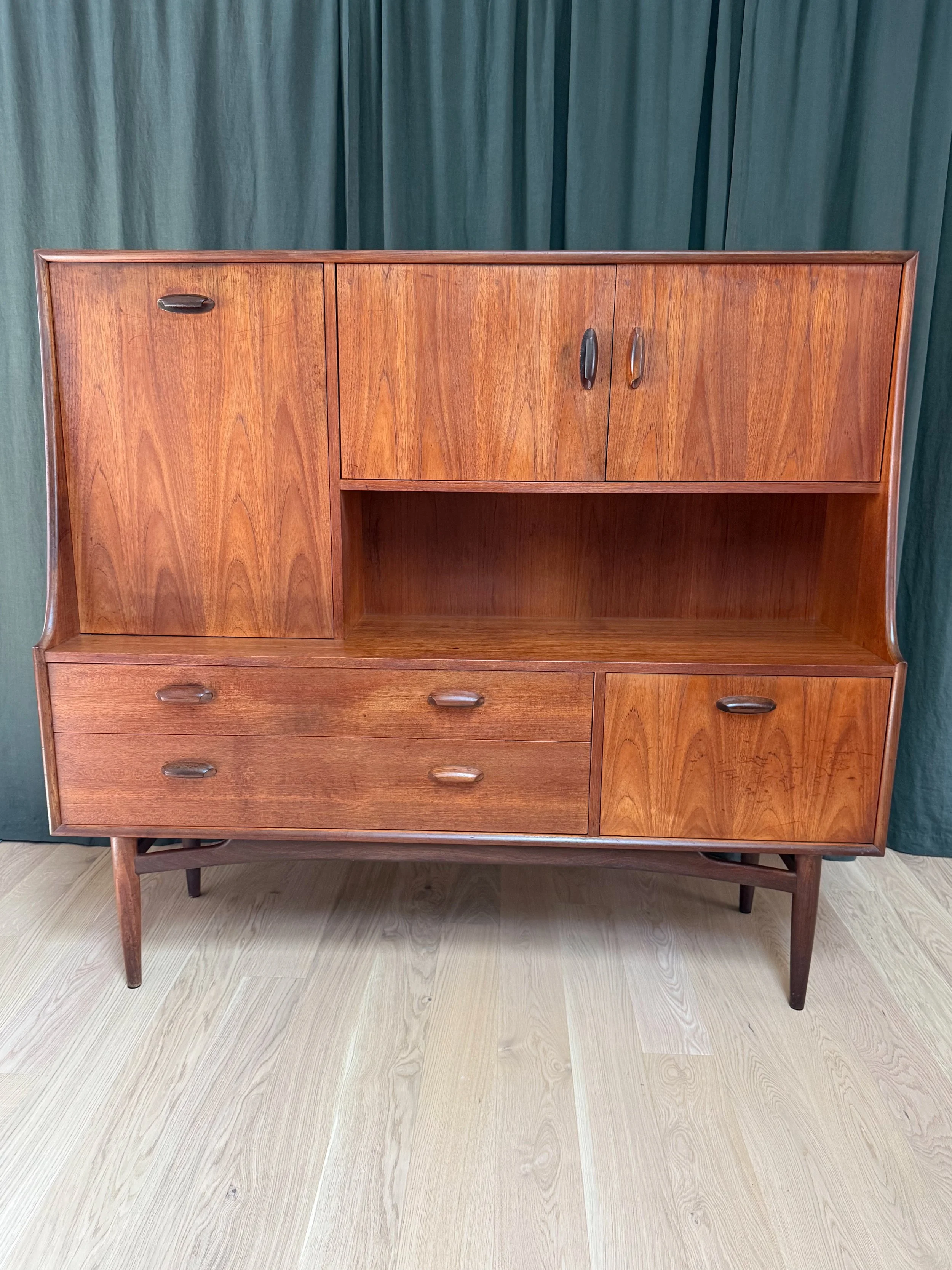 G-Plan Fresco Teak Highboard / Cocktail Cabinet — circa 1960s