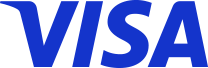 VISA logo in blue