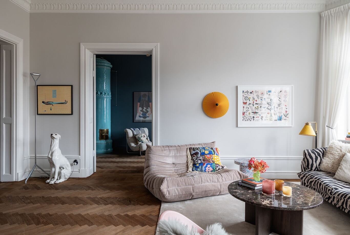 Living space at Apt O6. 

#inredarestockholm #interiordesign #renovation