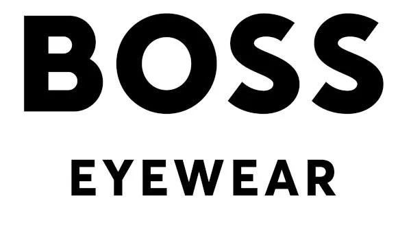 BOSS Eyewear logo with bold black text.