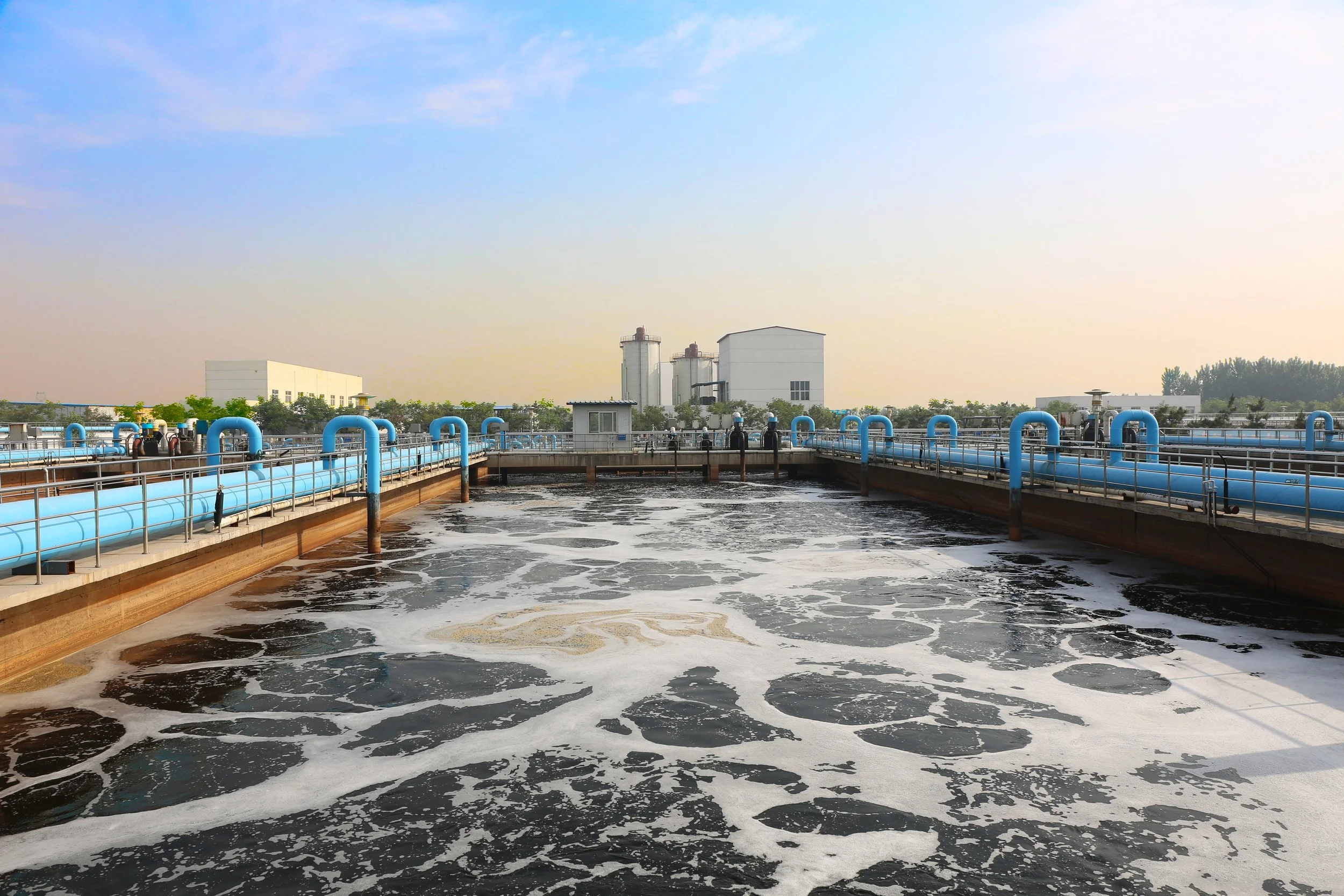 View of a water treatment plant.
