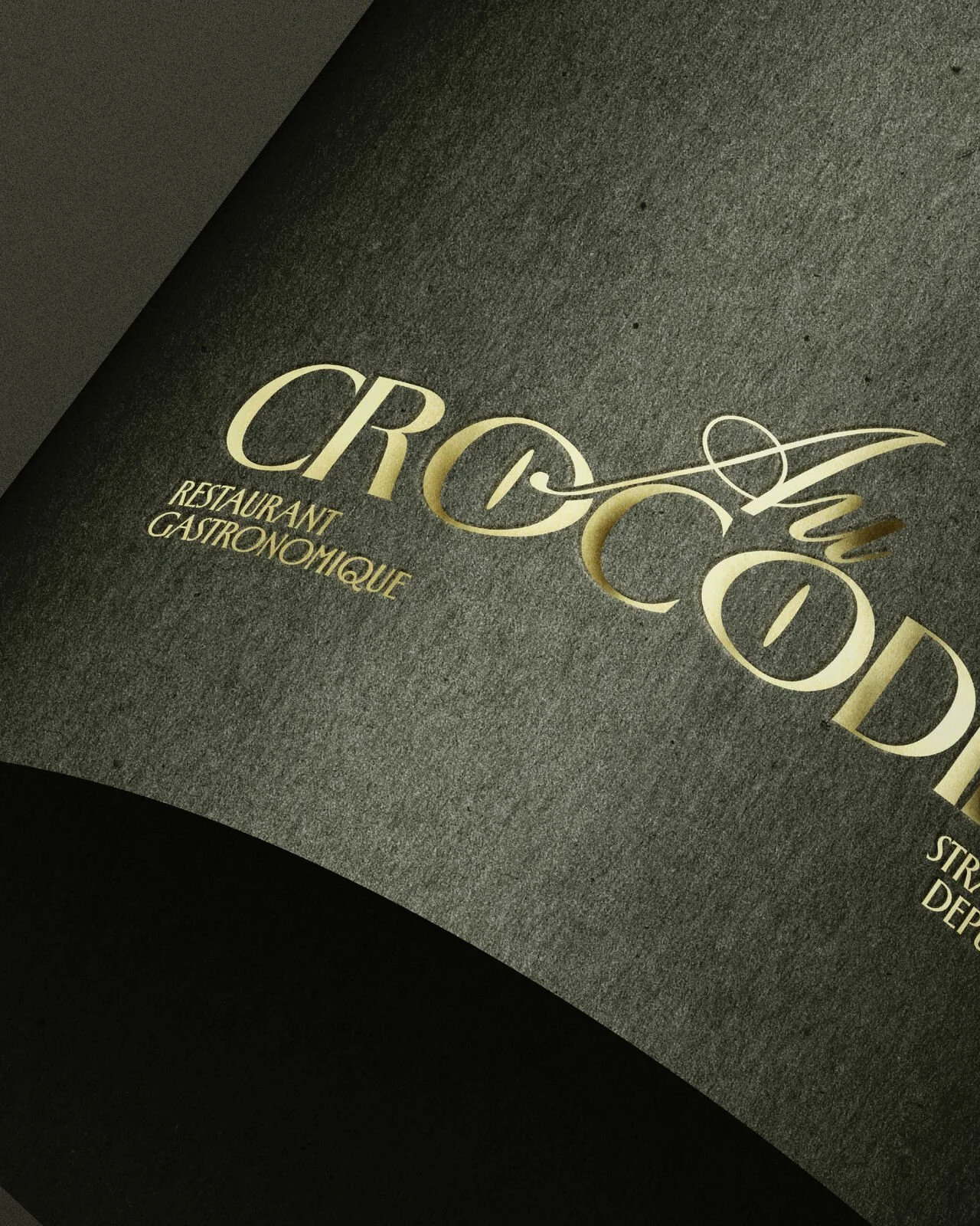 Identité visuelle du restaurant gastronomique Au Crocodile à Strasbourg