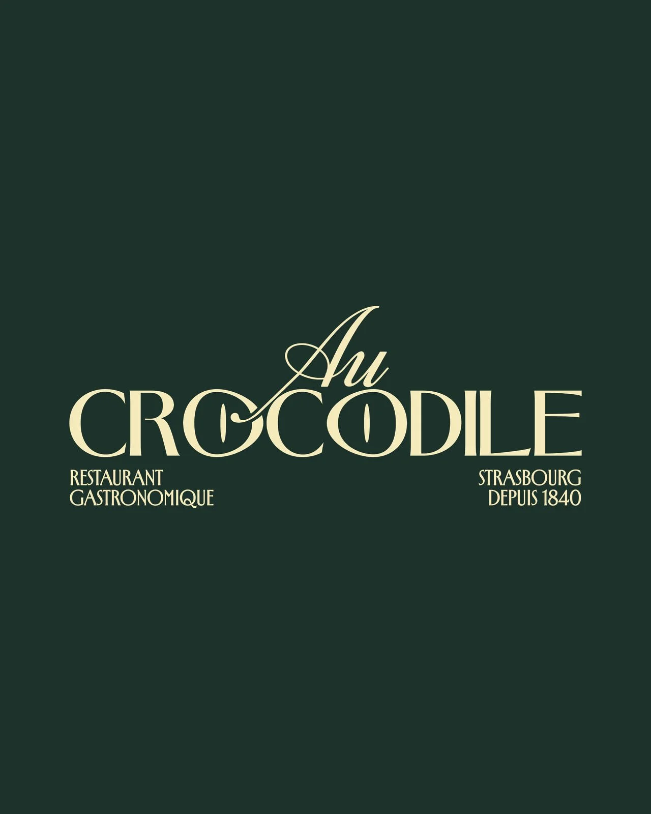 Identité visuelle du restaurant gastronomique Au Crocodile à Strasbourg