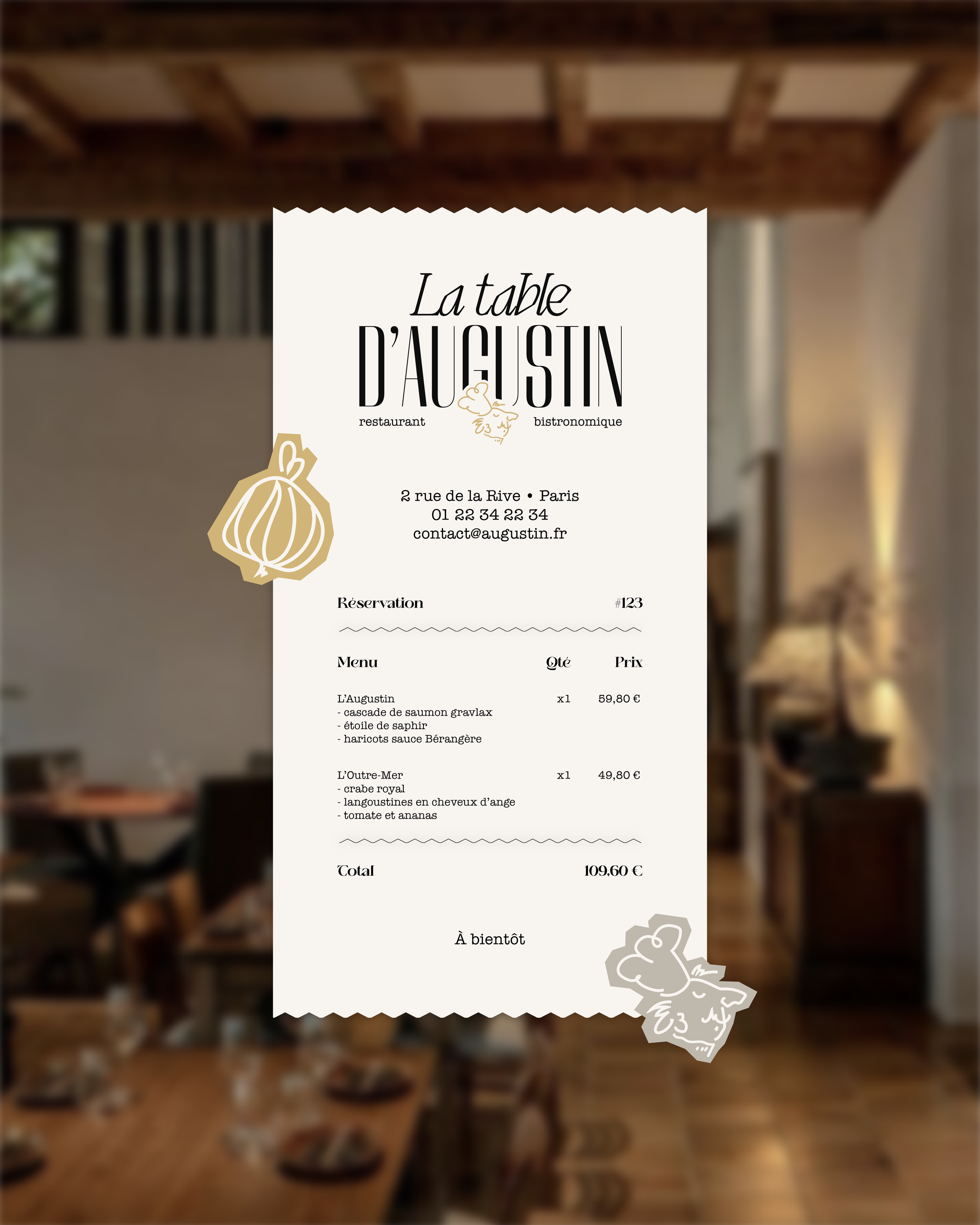 identité visuelle pour restaurant