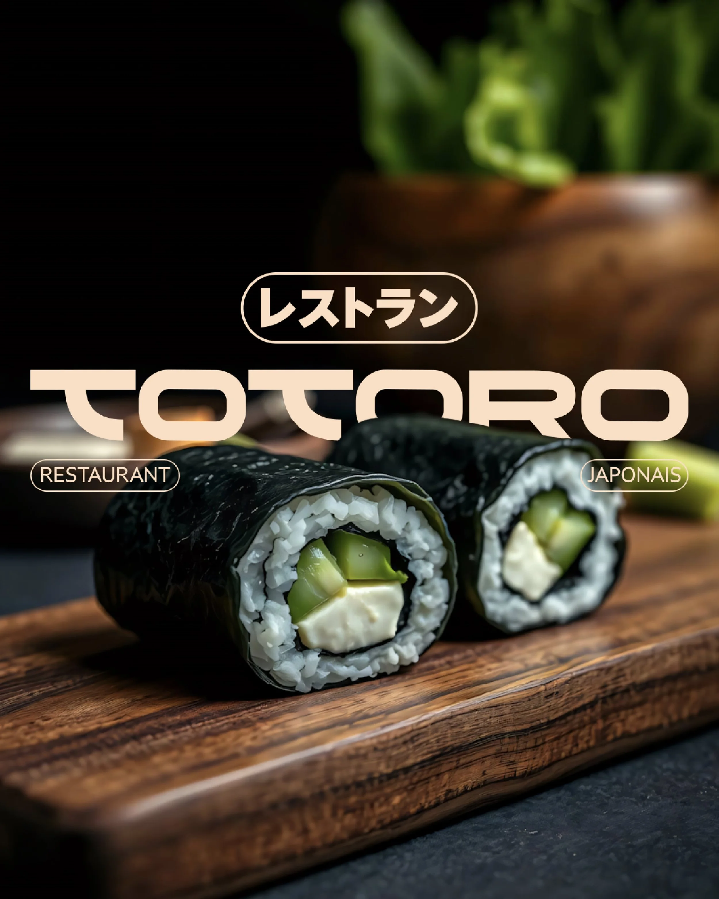identité visuelle pour restaurant japonais