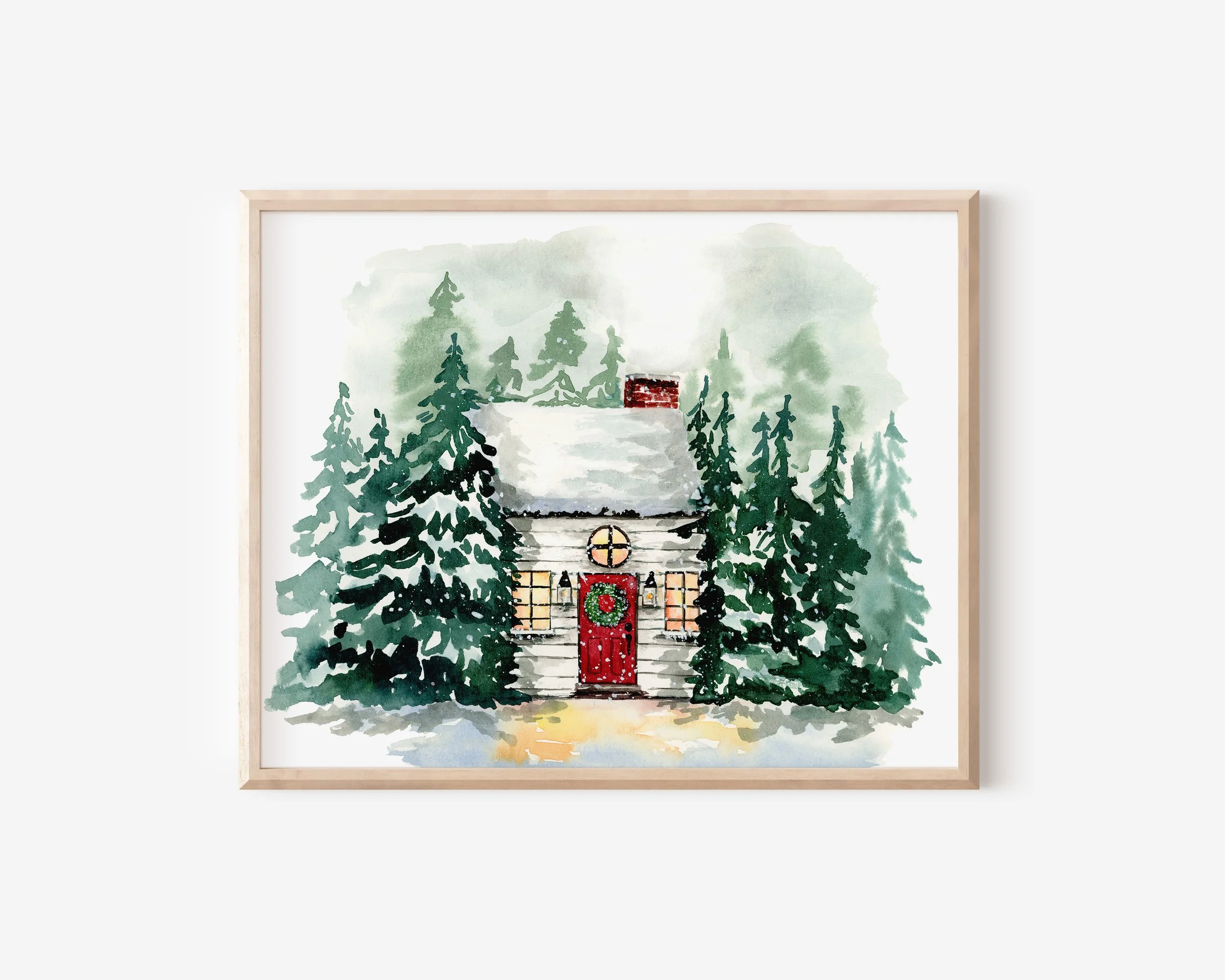 Cozy Cottage watercolour print