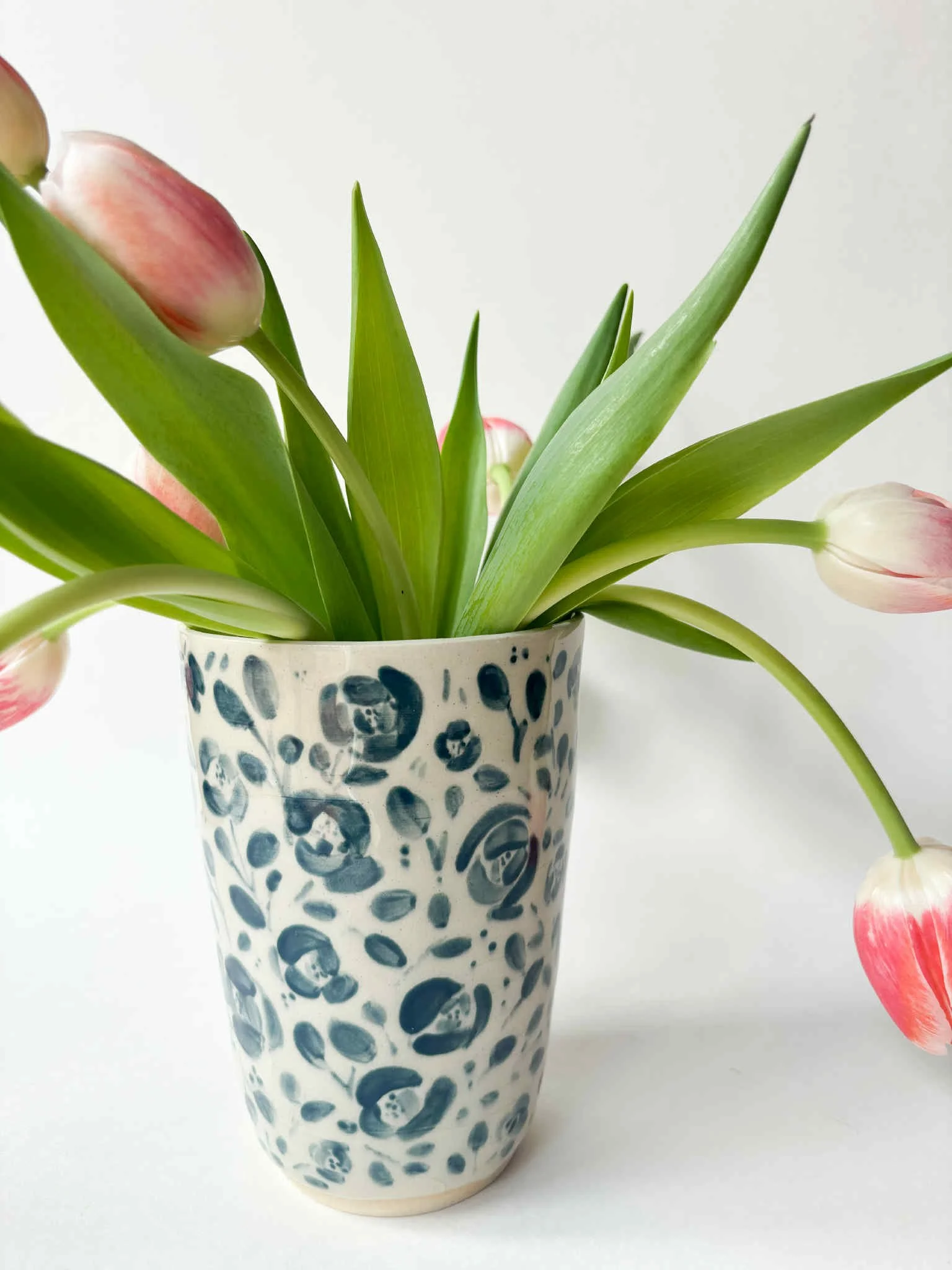 Hand-painted Floral Ceramic Vase x Collab with Melissa Olsen Ceramics
