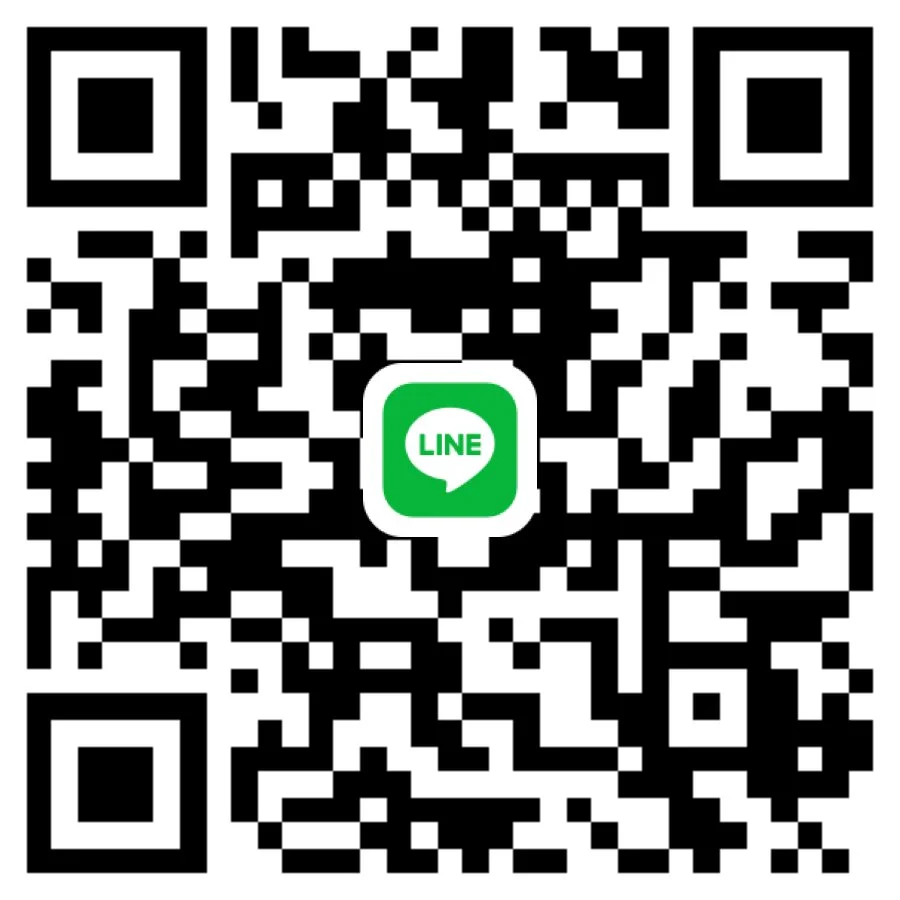QR code with a LINE messaging app logo in the center