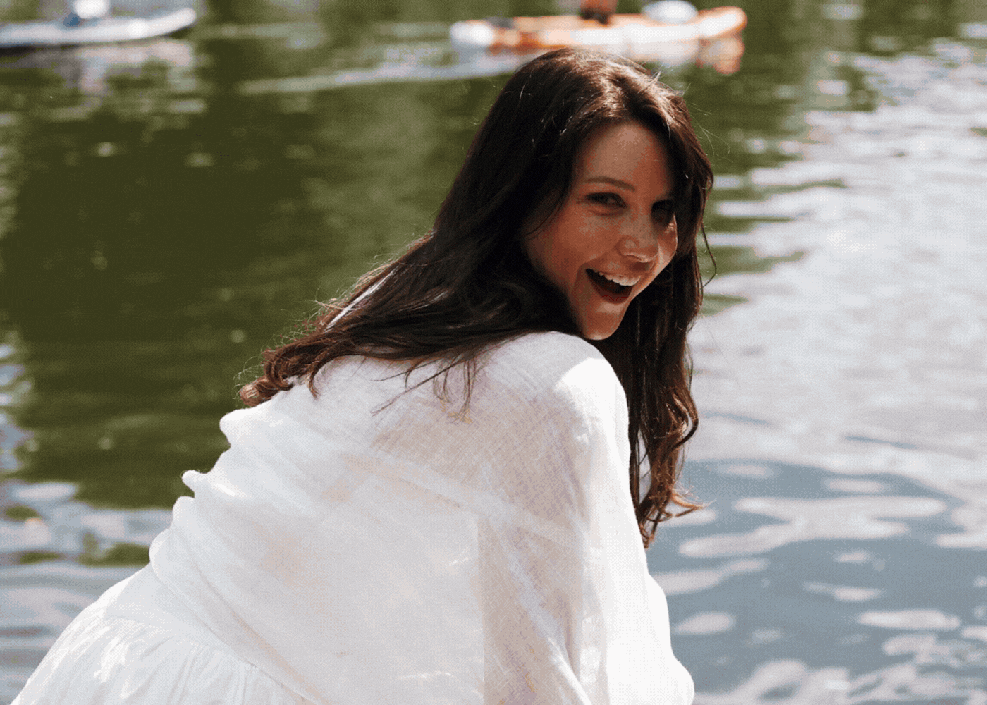 Gif with various images of Kate McDuffie.