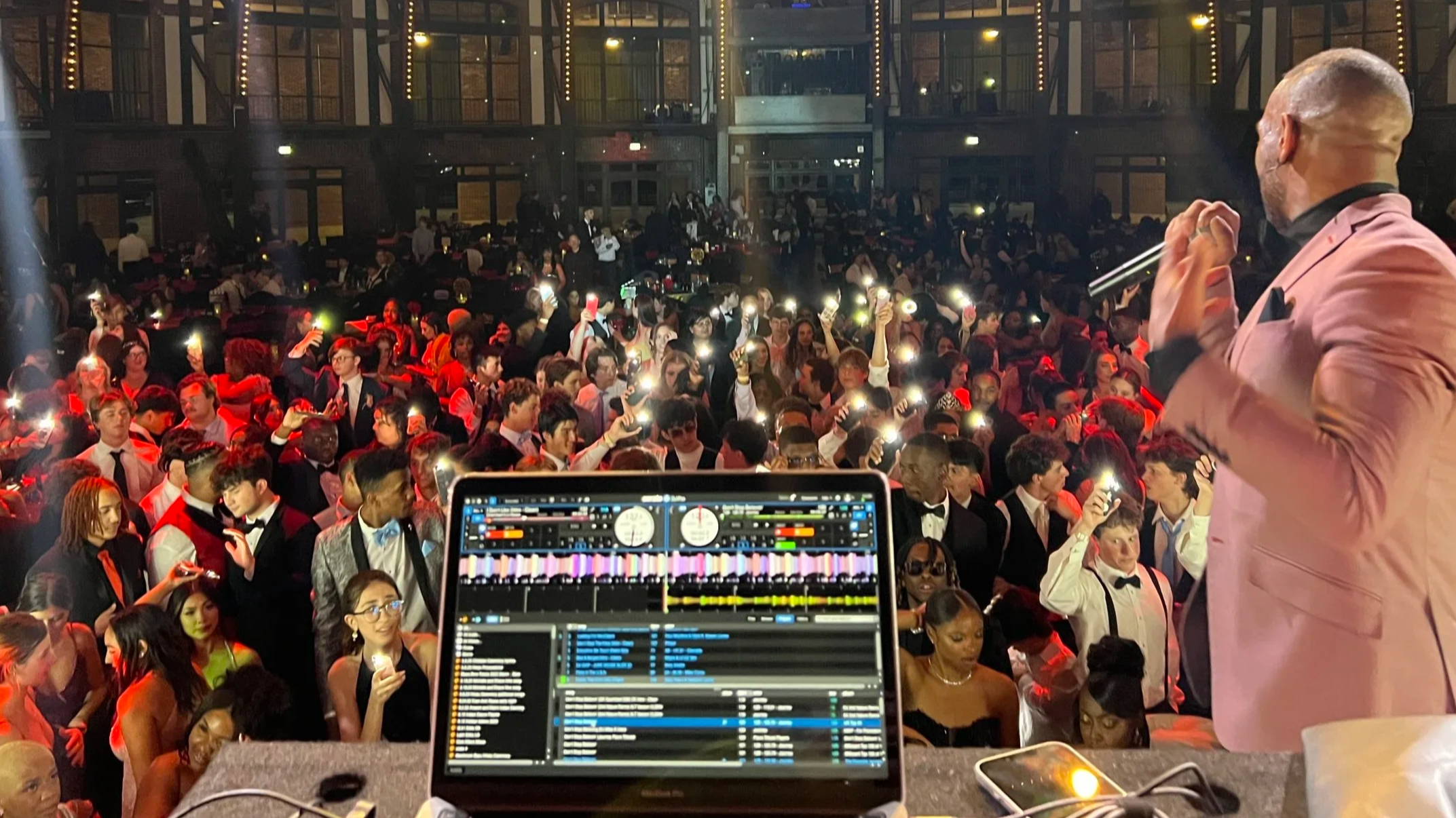 High school students at their prom, held at Navy Pier in Chicago
