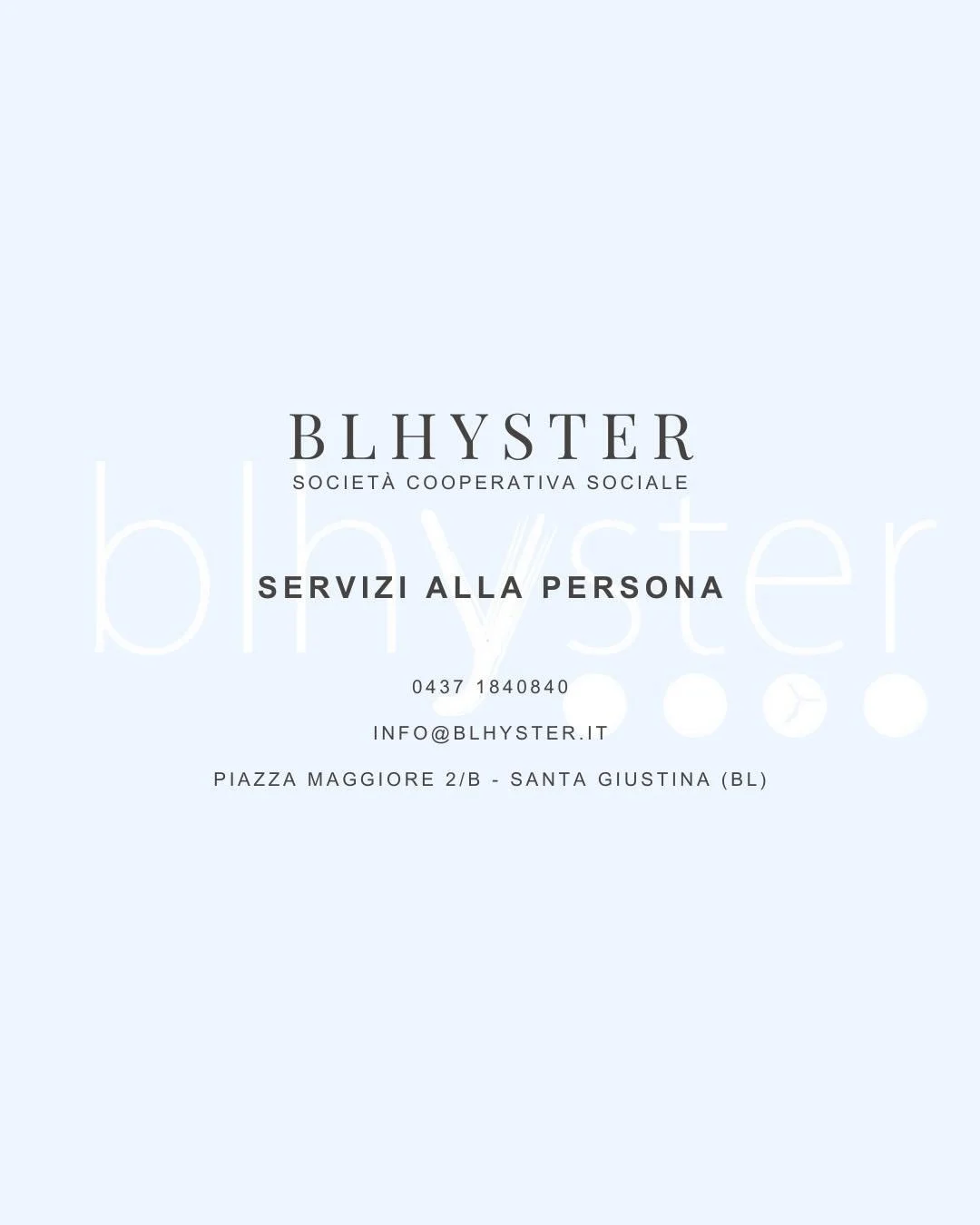 In Blhyster lavoriamo ogni giorno con progetti concreti e mirati sulle persone. Ecco i nostri servizi. 🫂 

#cooperativasociale #sostegno #blhyster