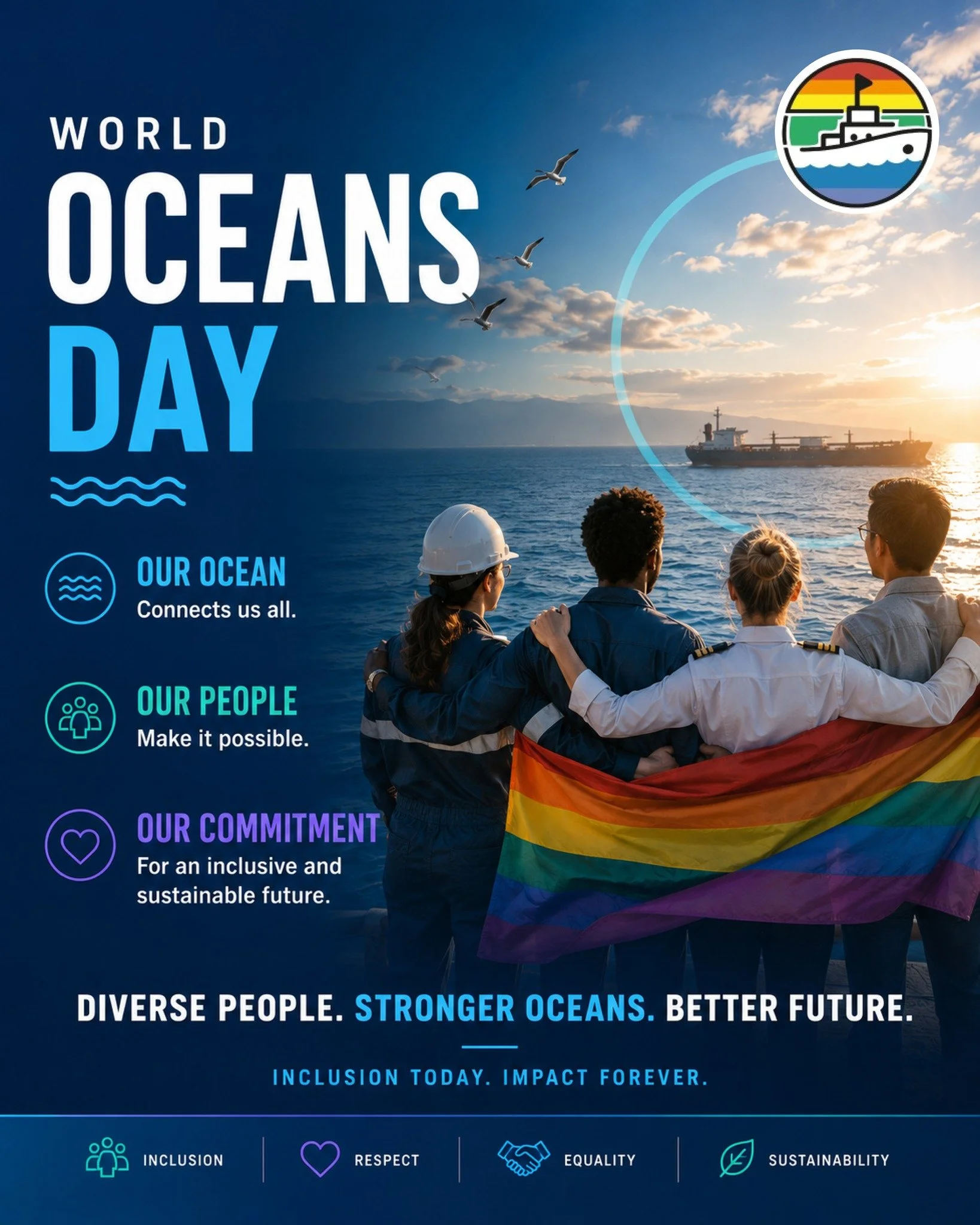 🌊⚓ 𝐖𝐨𝐫𝐥𝐝 𝐎𝐜𝐞𝐚𝐧𝐬 𝐃𝐚𝐲

Oceans connect continents, cultures, communities, and lives. They are a source of food, employment, knowledge, and opportunity for millions of people around the world. But they also remind us of an essential truth: