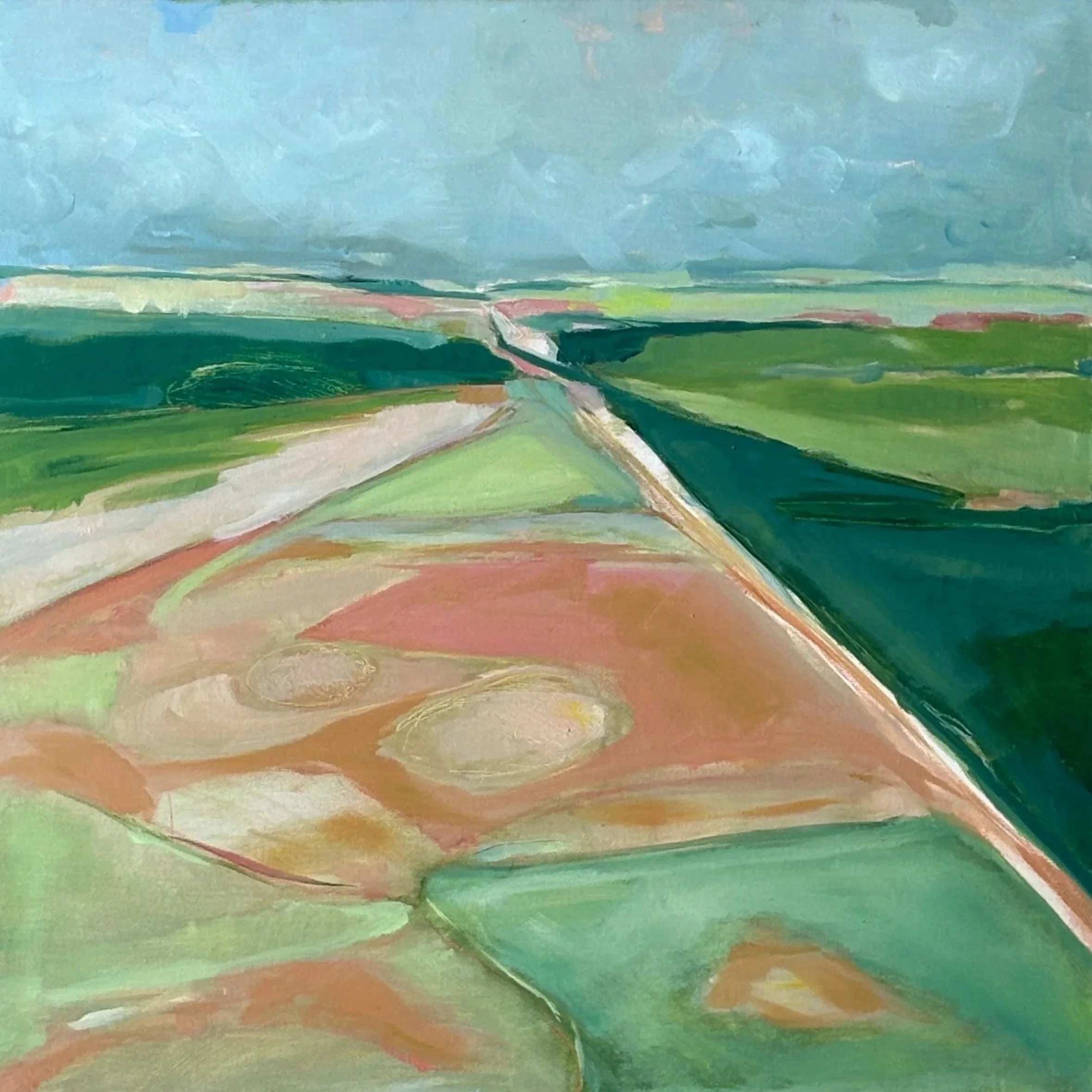 'Cursus II: Round Barrows'
50 x 50 cm 
Oil on Canvas
(POA)