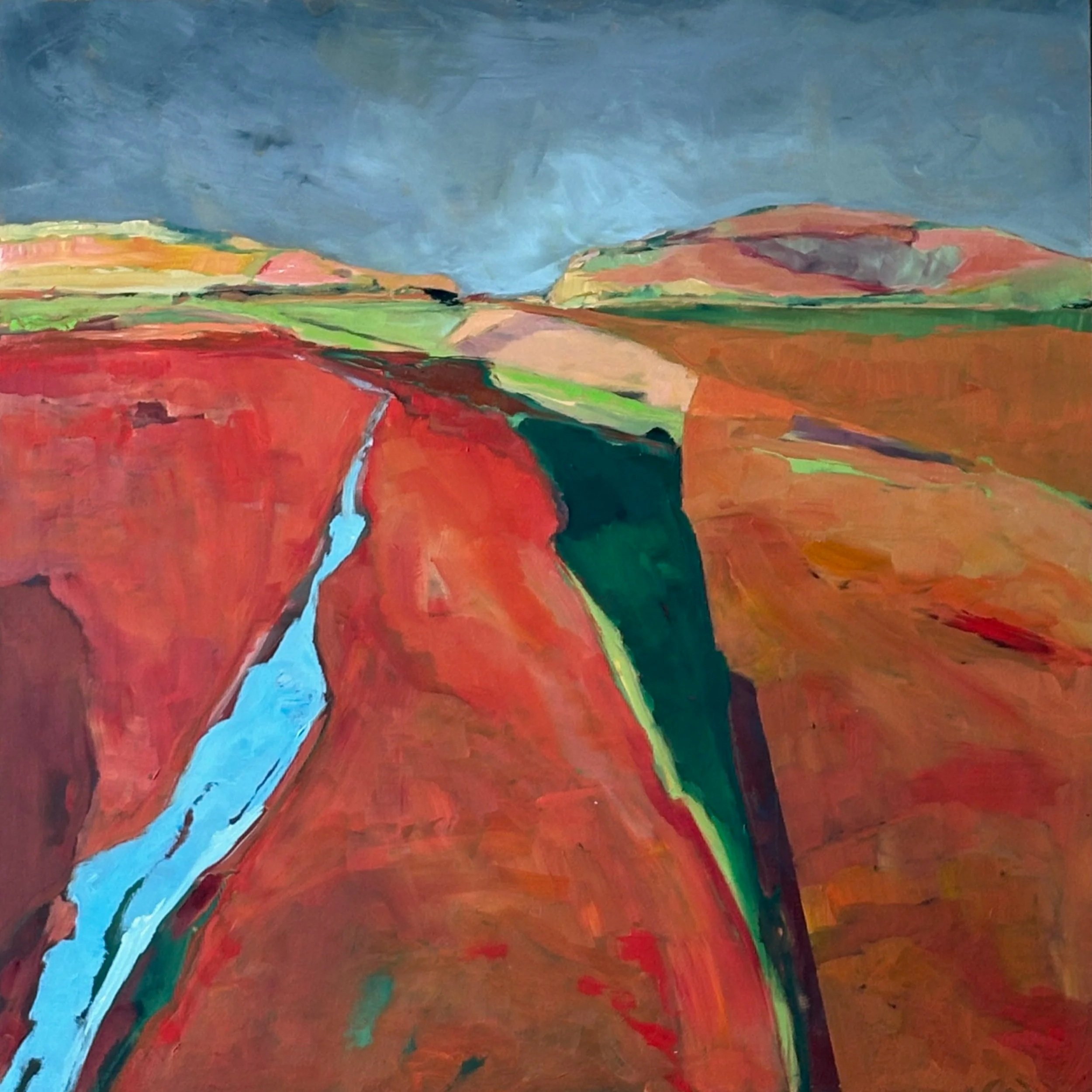 'Burning Fields I'
60 x 60 cm
Oil on Board
(POA)