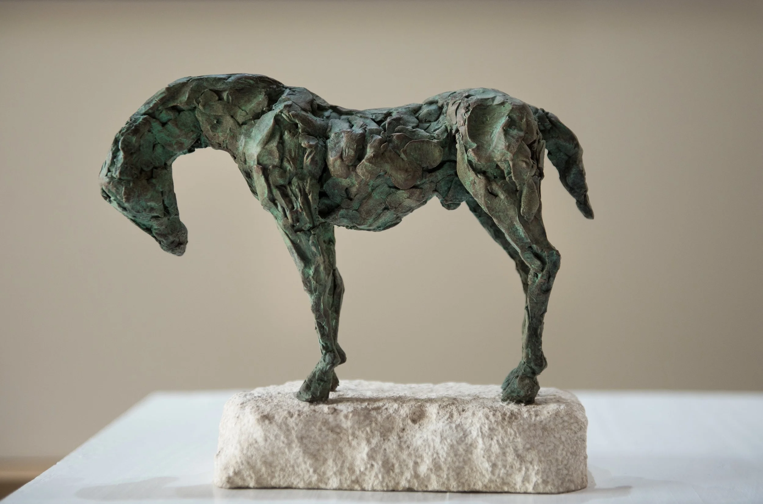 'Peace'
Bronze resin, Verdigris, mounted on Portland Stone
(POA)
