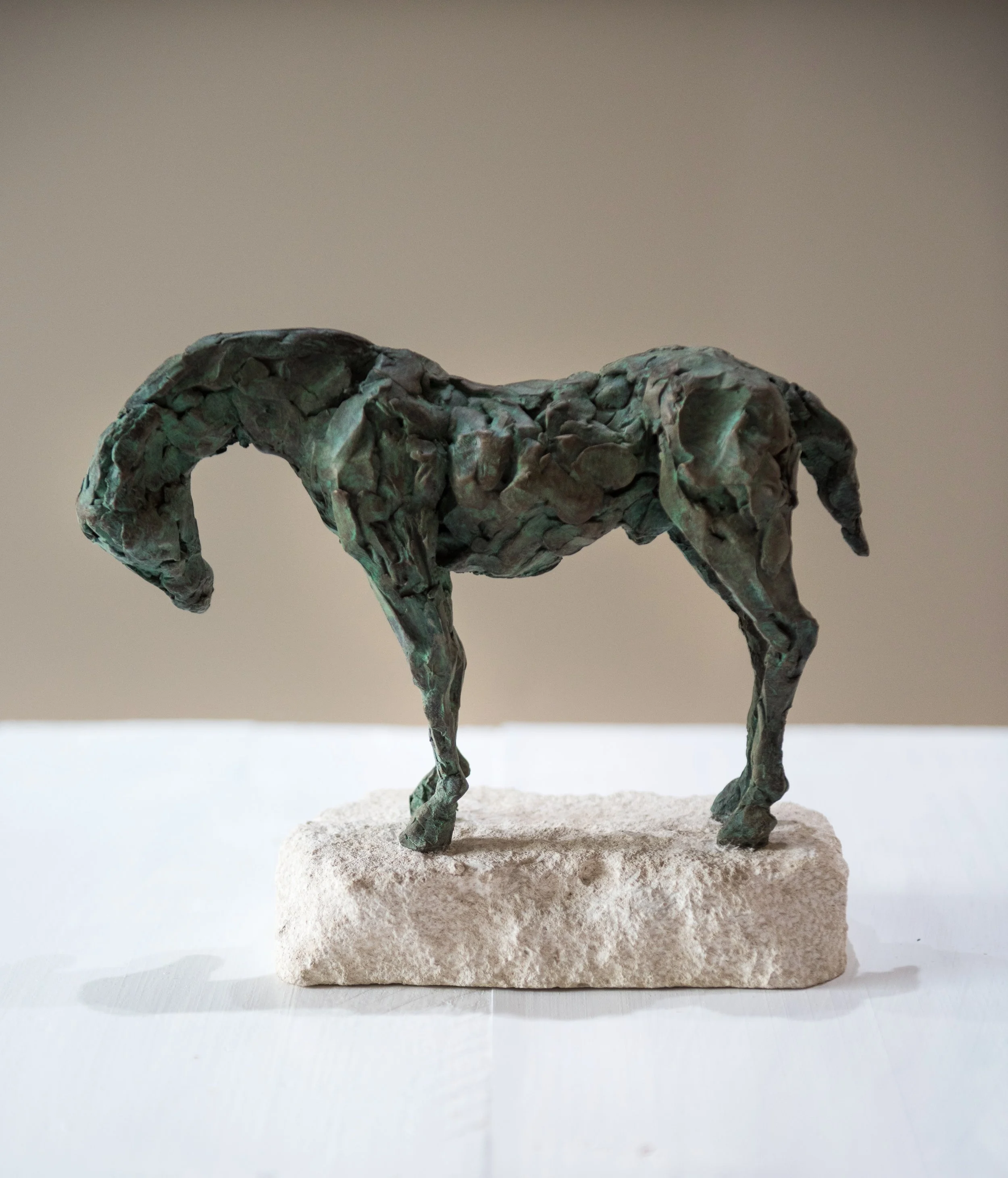 'Peace'
Bronze resin, Verdigris, mounted on Portland Stone
(POA)