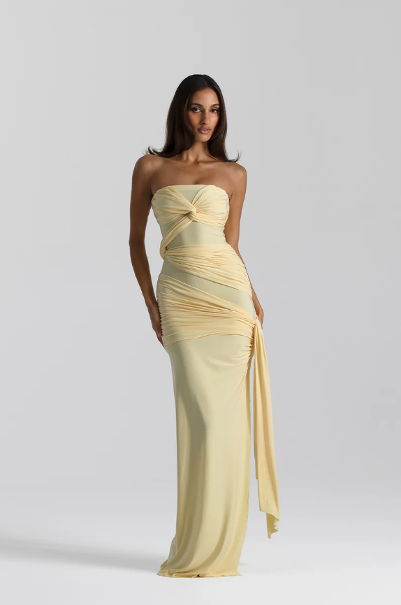 Natalie Rolt Miranda Gown - Butter Yellow  - COMING SOON