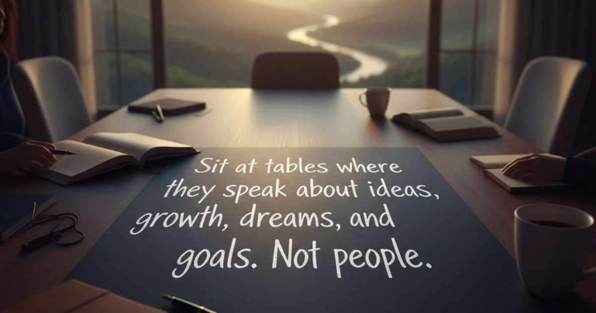 Sit at the right tables