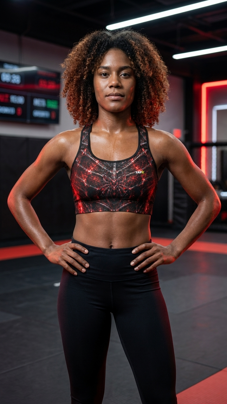 Padded Sports Bra - Armored Spider  Padded Sports Bra