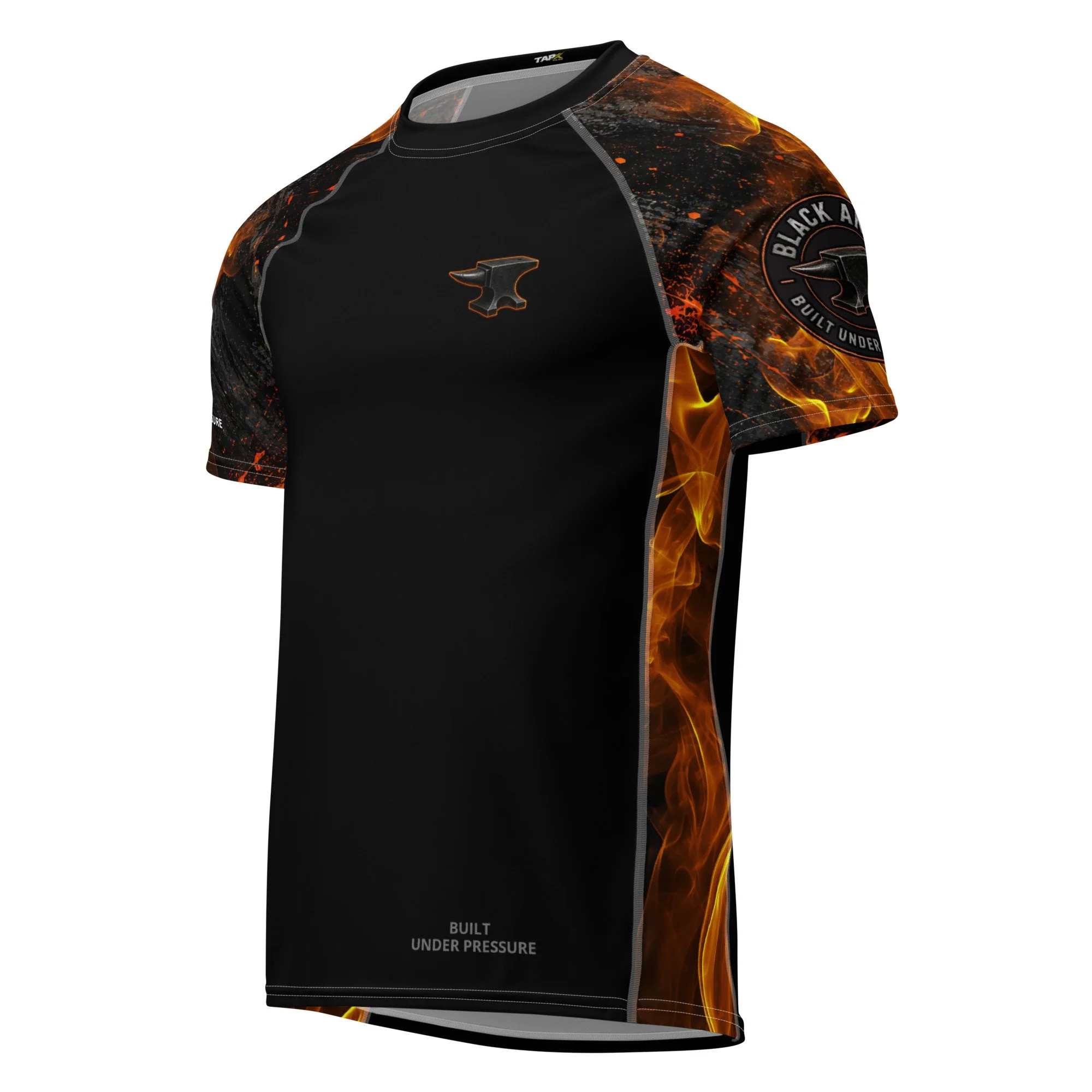 Black Anvil Side Fire Performance men’s rash guard
