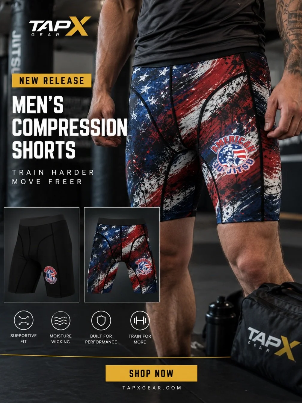 NEW RELEASE

Men&rsquo;s Compression Shorts are now available at TapX Gear.

Built for hard rounds, heavy training, and competition. Wear them solo or under your fight shorts for BJJ, MMA, wrestling, grappling, or everyday training.

Two looks. Same 