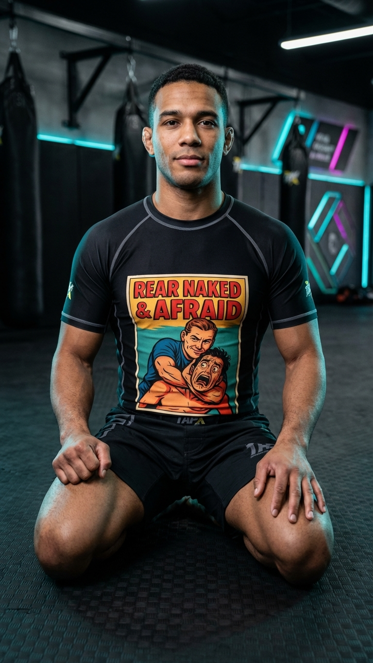 Rear Naked men’s rash guard